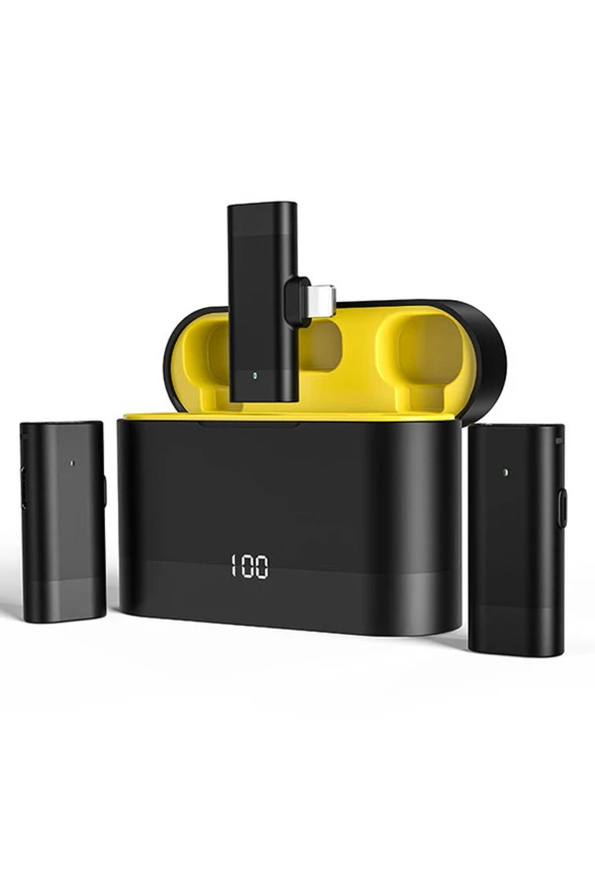 FototekFotograf K10 Kablosuz yaka mikrofonu taşınabilir ses Video kayıt Mini mikrofon iPhone tip-c canlı yayın