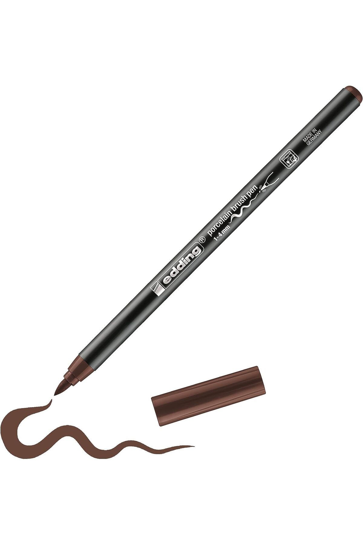 Edding 4200 Fırça Uçlu Porselen Kalemi 1-4mm – Kahverengi