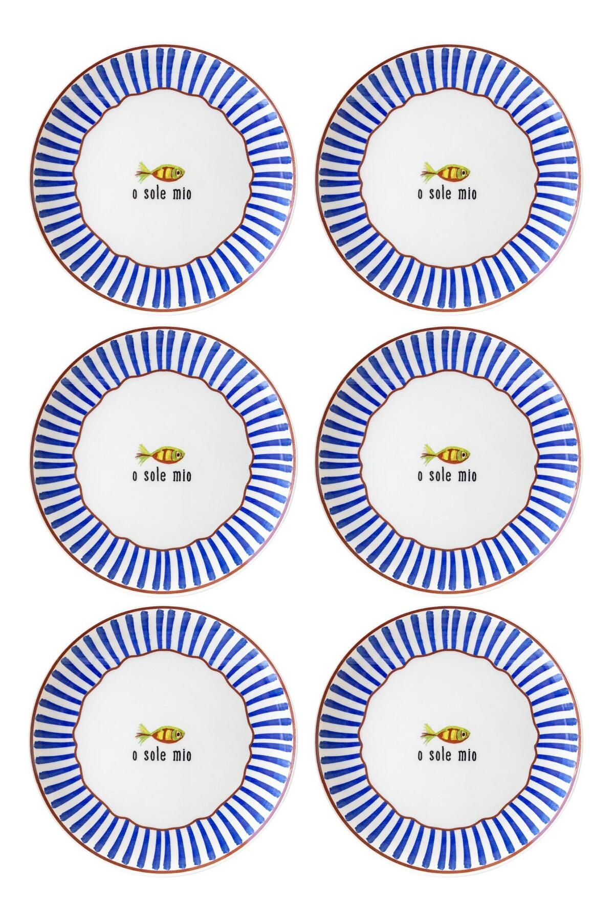 The Mia Fish Servis Tabağı 6lı Set 26 cm