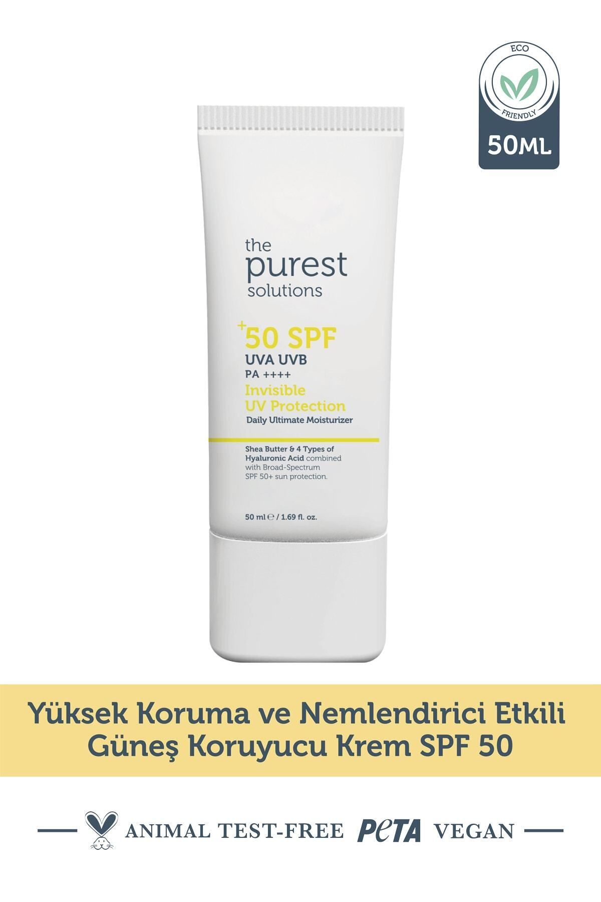 The Purest Solutions HİGH PROTECTİON AND MOİSTURİZİNG LONG-LASTİNG PROTECTİVE CREAM SPF 50, 50 ML DEMBA4012