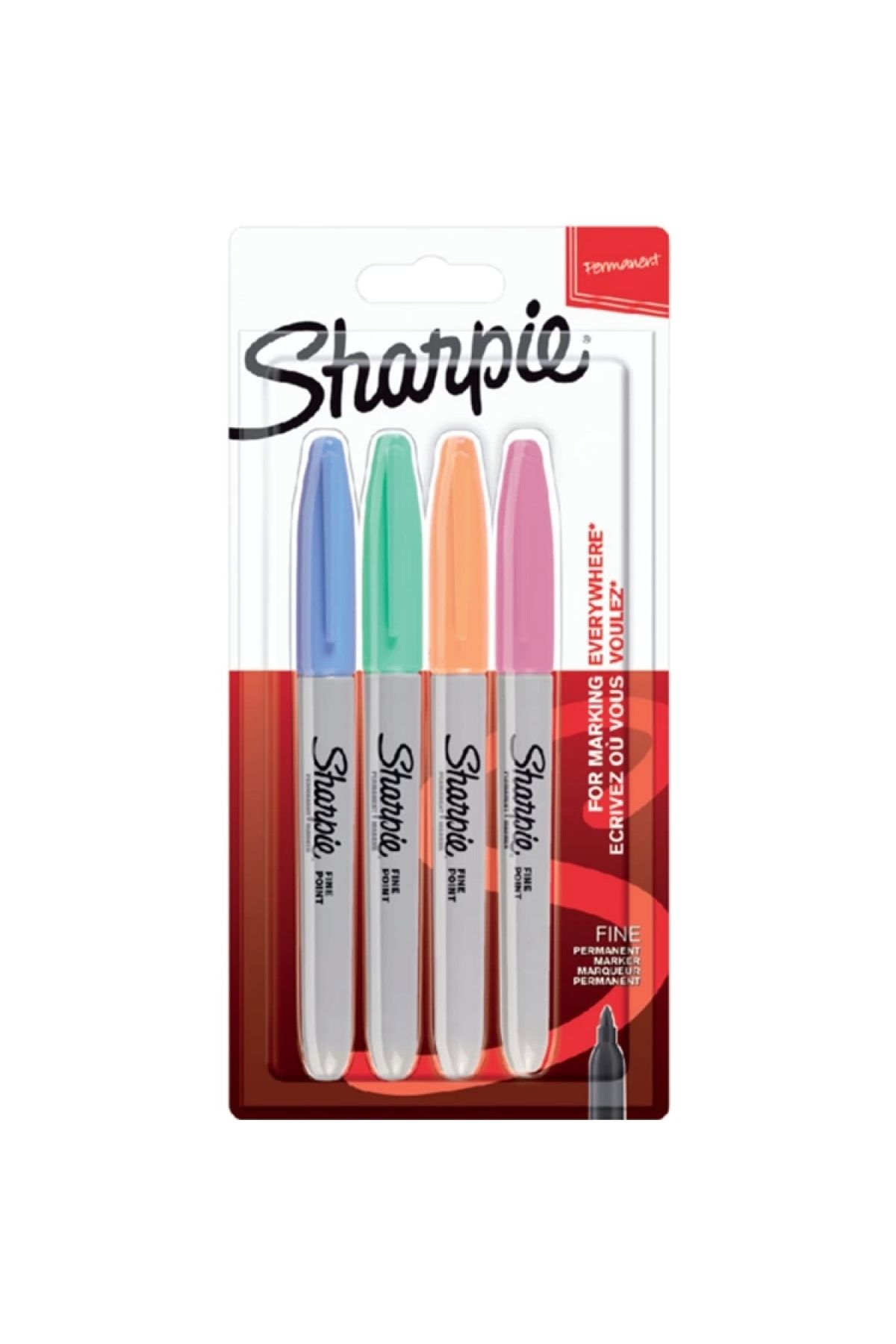 Sharpie Fıne Permanent Marker Pastel Renkler 4'lü Set 2065402