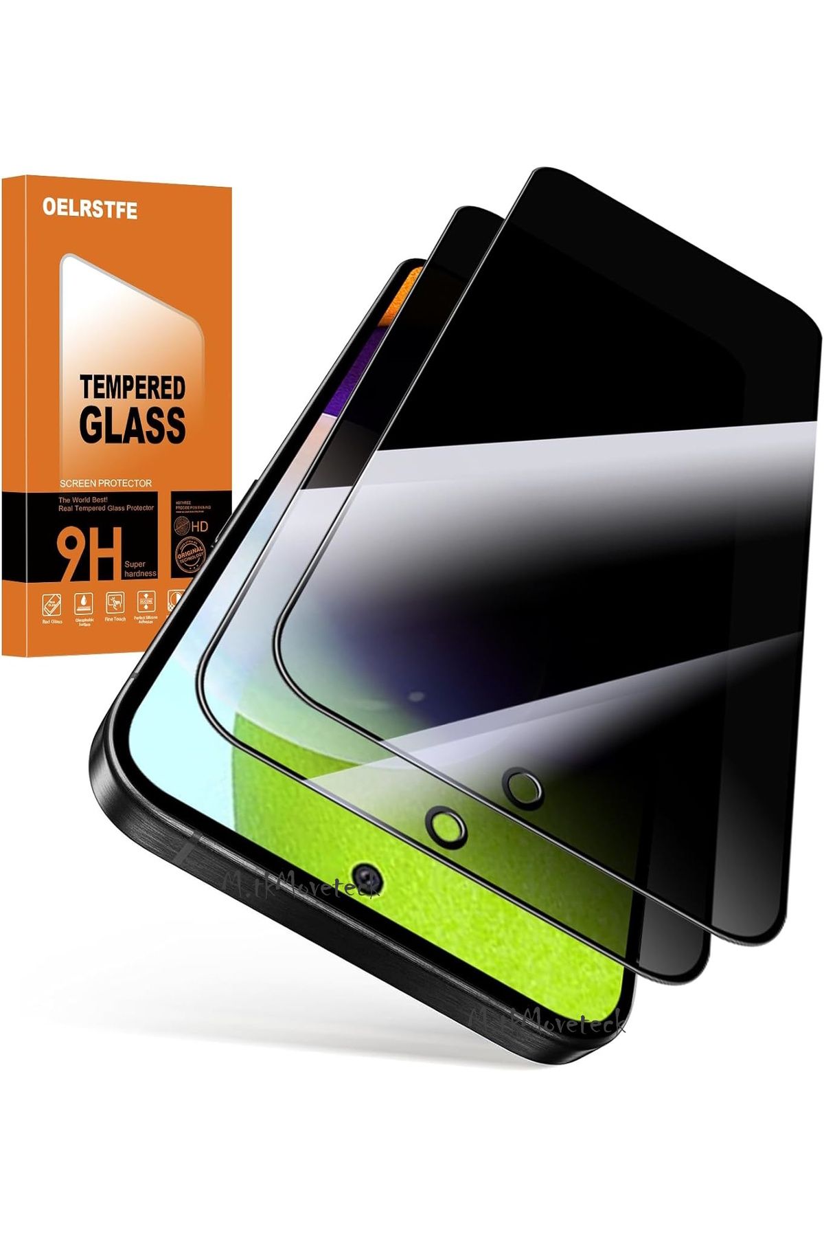 m.tk moveteck Samsung Galaxy M15 Hayalet Ekran Koruyucu Cam 5d Parlak Privacy Temperli Glass Tam Kapatan Kaplar