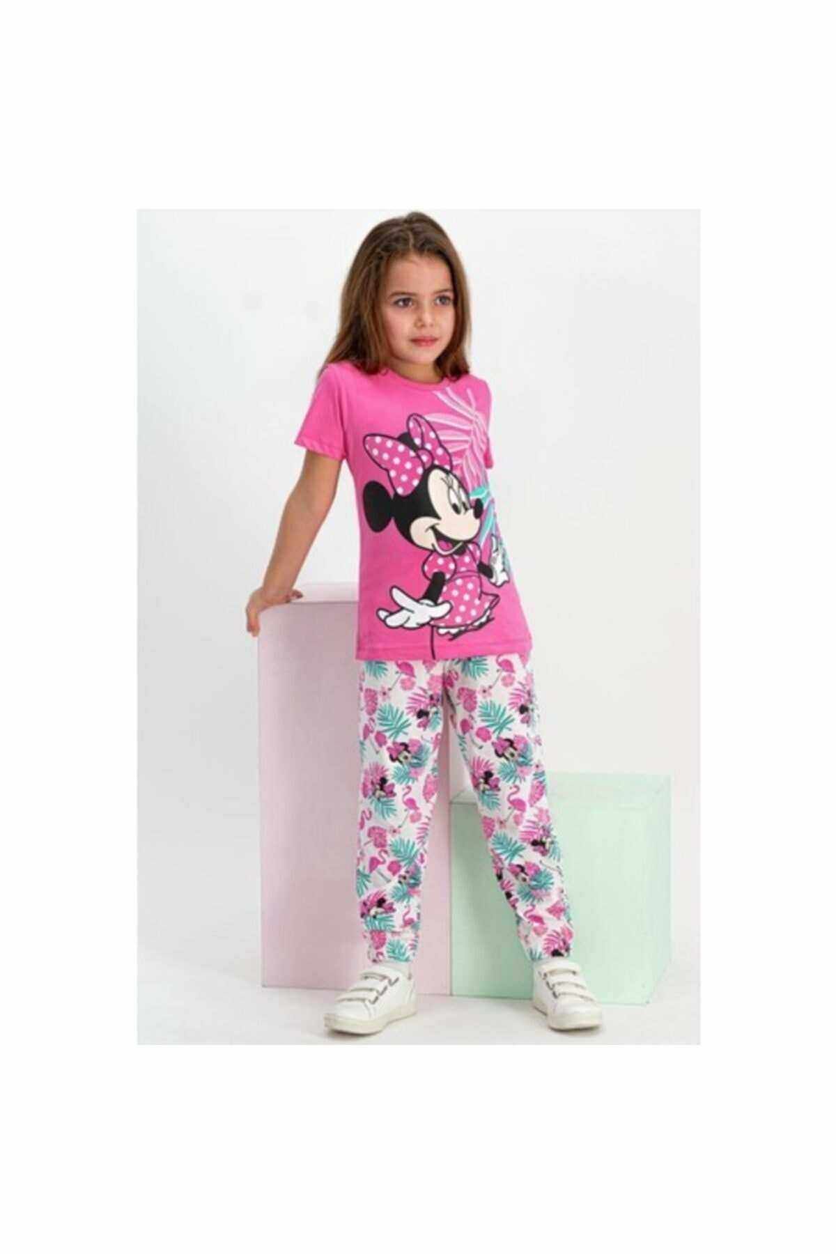 Genel Markalar Lisanslı Pembe Kısa Kollu Kız Çocuk Pijama Takımı - Hbv00000rdlkn