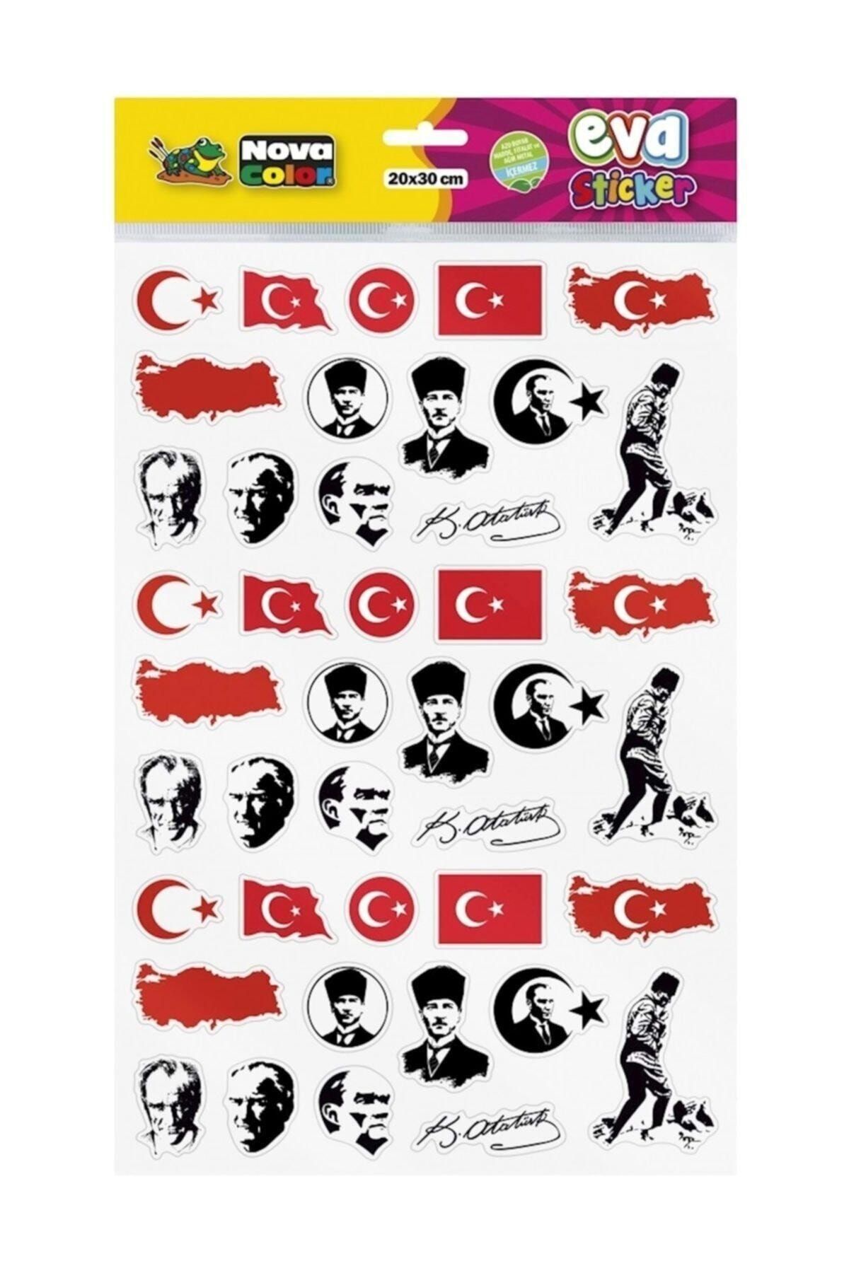 nova color Atatürk Eva Sticker Çıkartma 20 X 30 Cm Nc-695