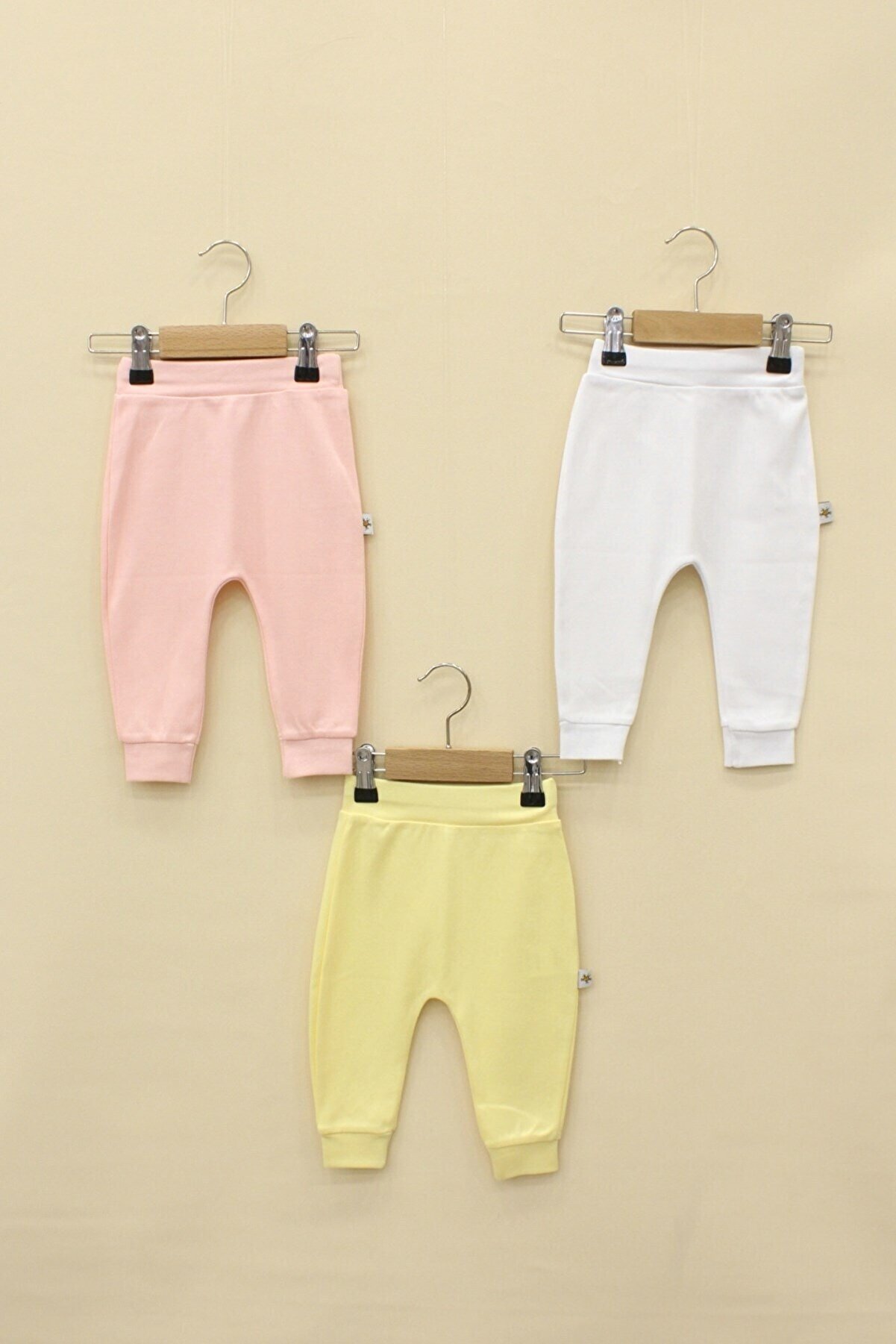 Little Life Kız Bebek Pembe Beyaz Sarı 3'Lü Pantolon Set