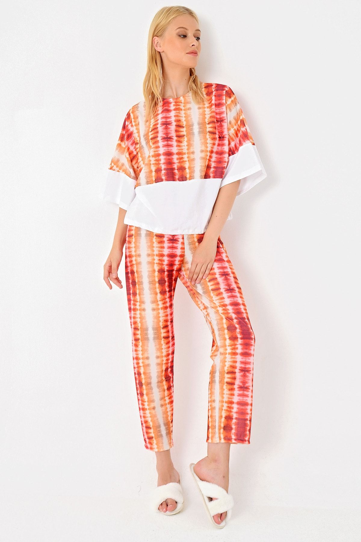 Trend Alaçatı Stili Kadın Mutlti Pijama Takımı MTX-1004