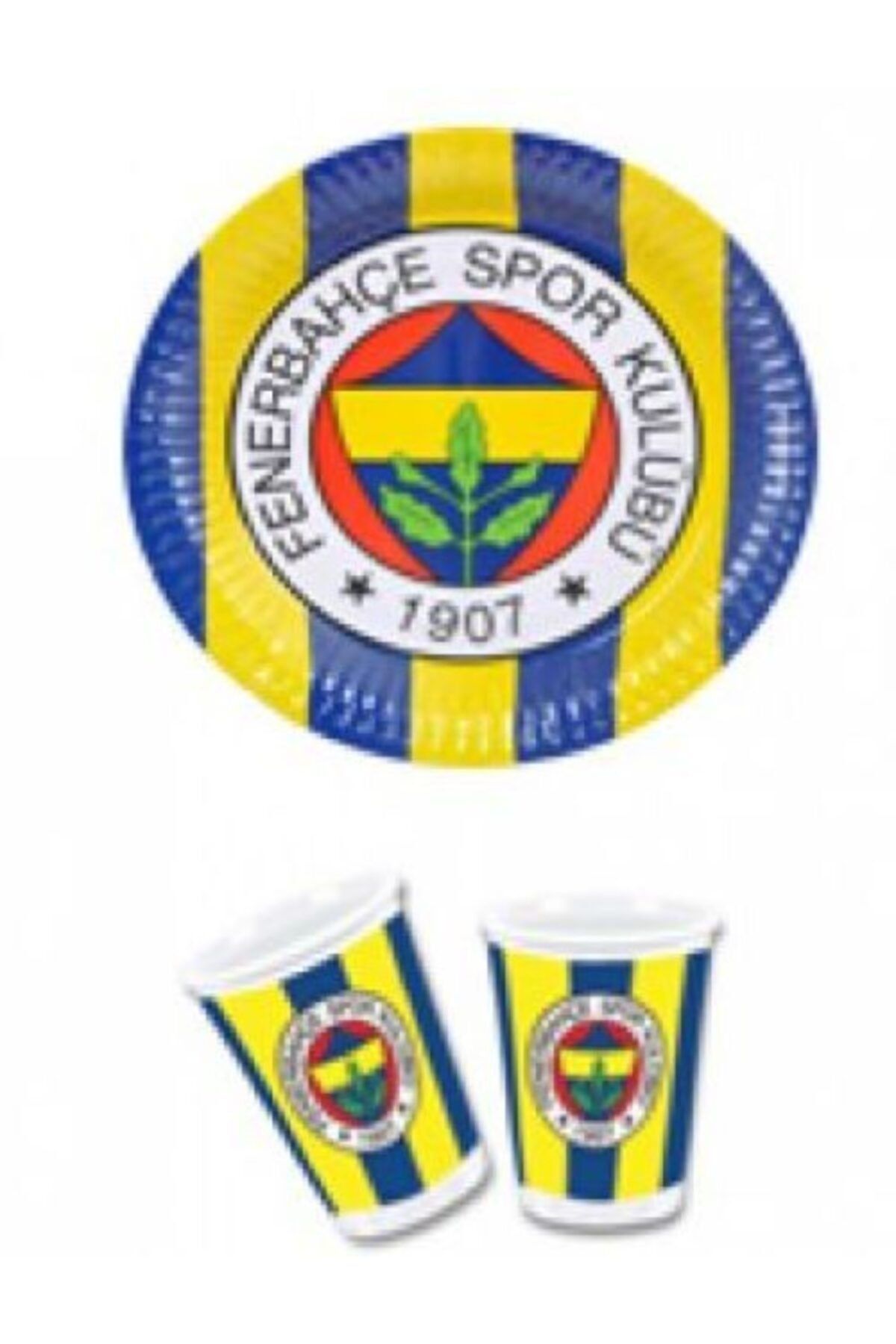Fenerbahçe Sarı Kanarya Doğum Günü Parti Tabak Ve Bardak 8 Adet