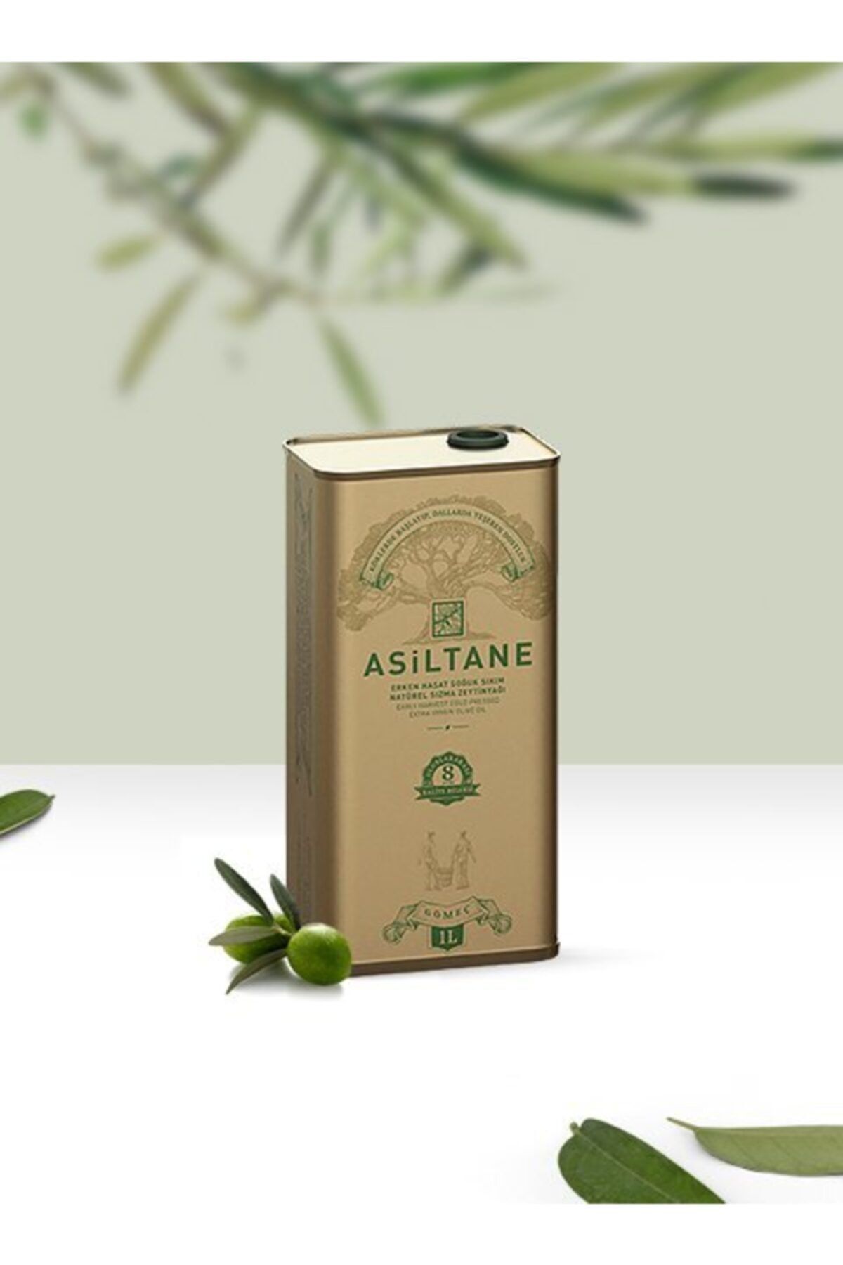 Asiltane Zeytinyağları Erken Hasat Soğuk Sıkım Natürel Sızma Zeytinyağı 1 lt