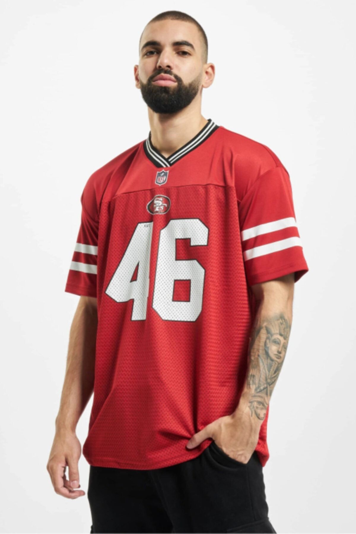 NEW ERA Erkek Kırmızı San Francisco 49ers Oversize Tişört