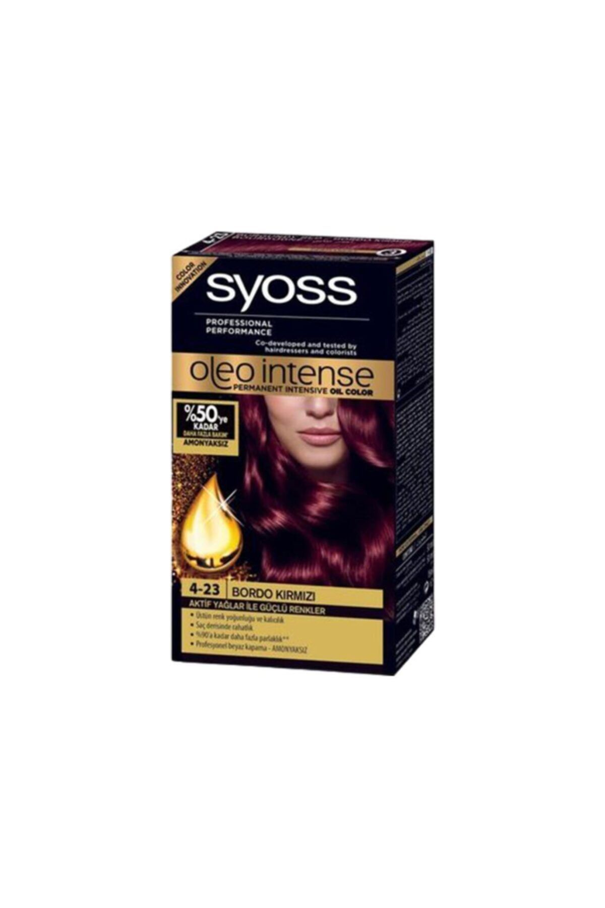 Syoss Oleo Intense Color 4-23 Bordo Kırmızı Saç Boyası