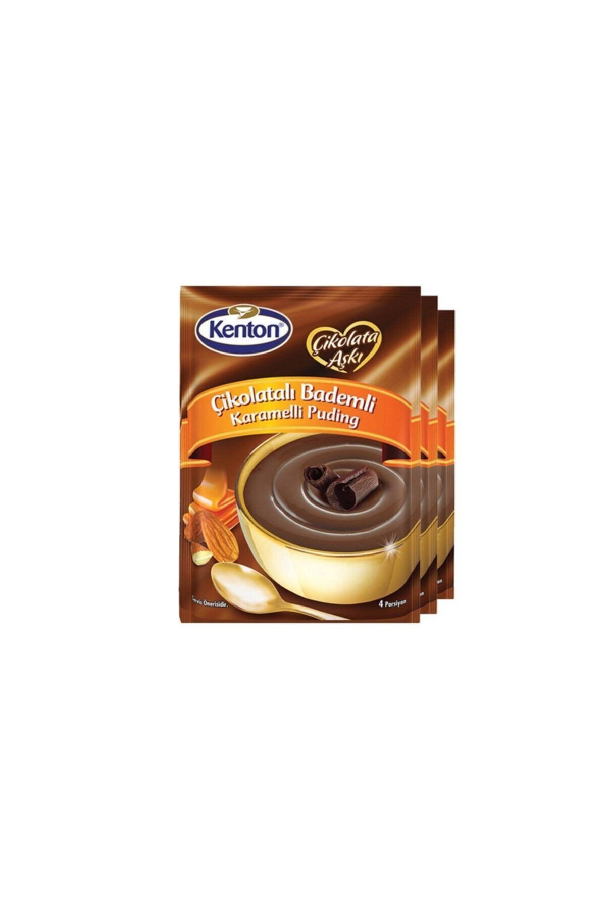 Kenton Çikolata Aşkı Bitter Çikolatalı Puding 100 gr X 3'lü Paket
