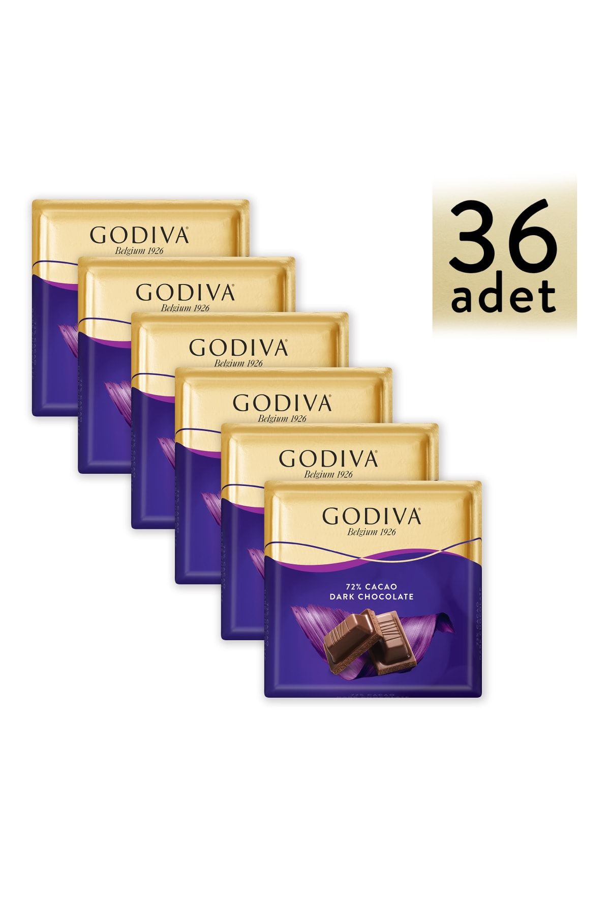 Godiva Godıva Kare Çikolata %72 Bıtter 60g X36 Adet