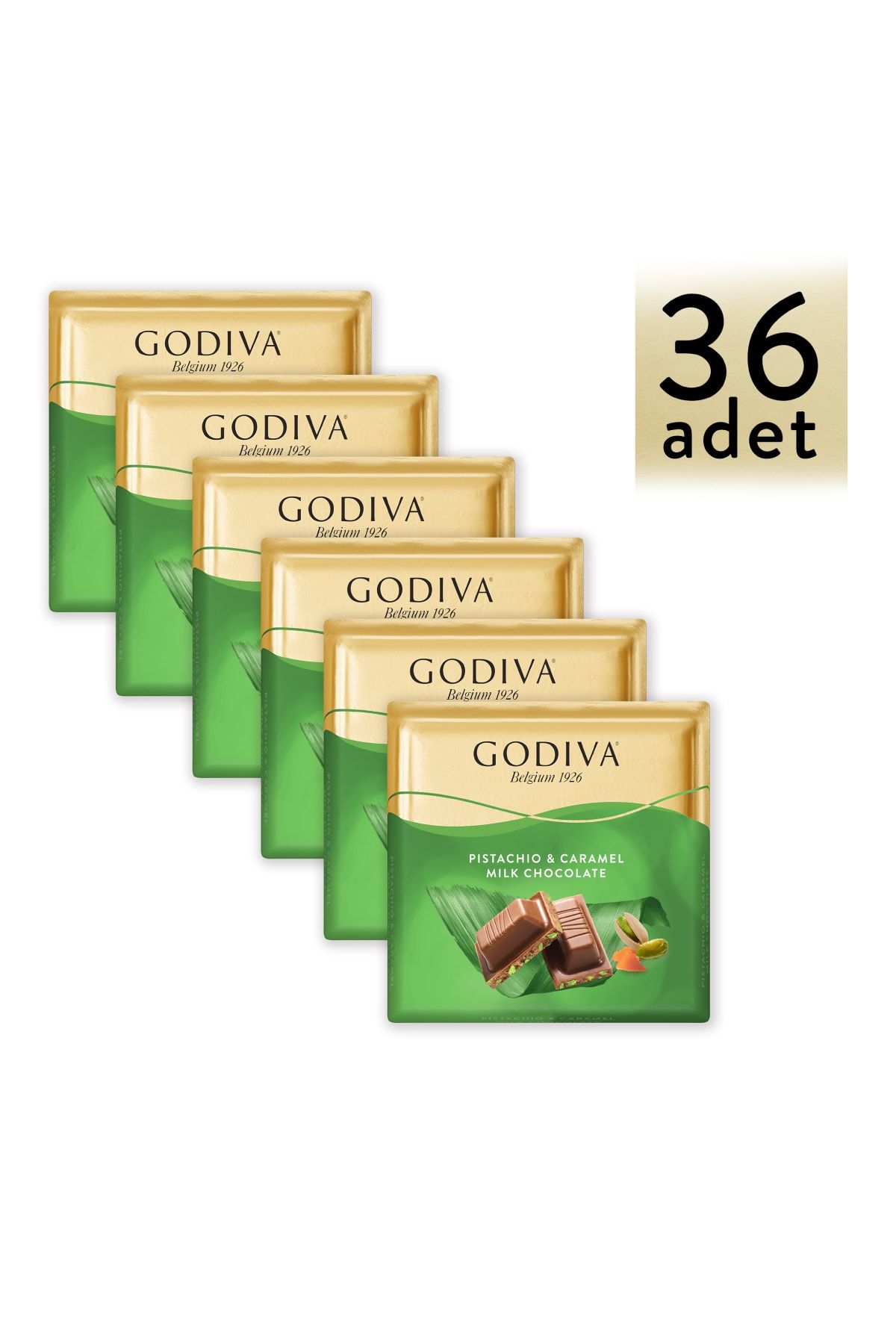 Godiva Godıva Kare Antep Fıstıklı Karamel 60g X36 Adet