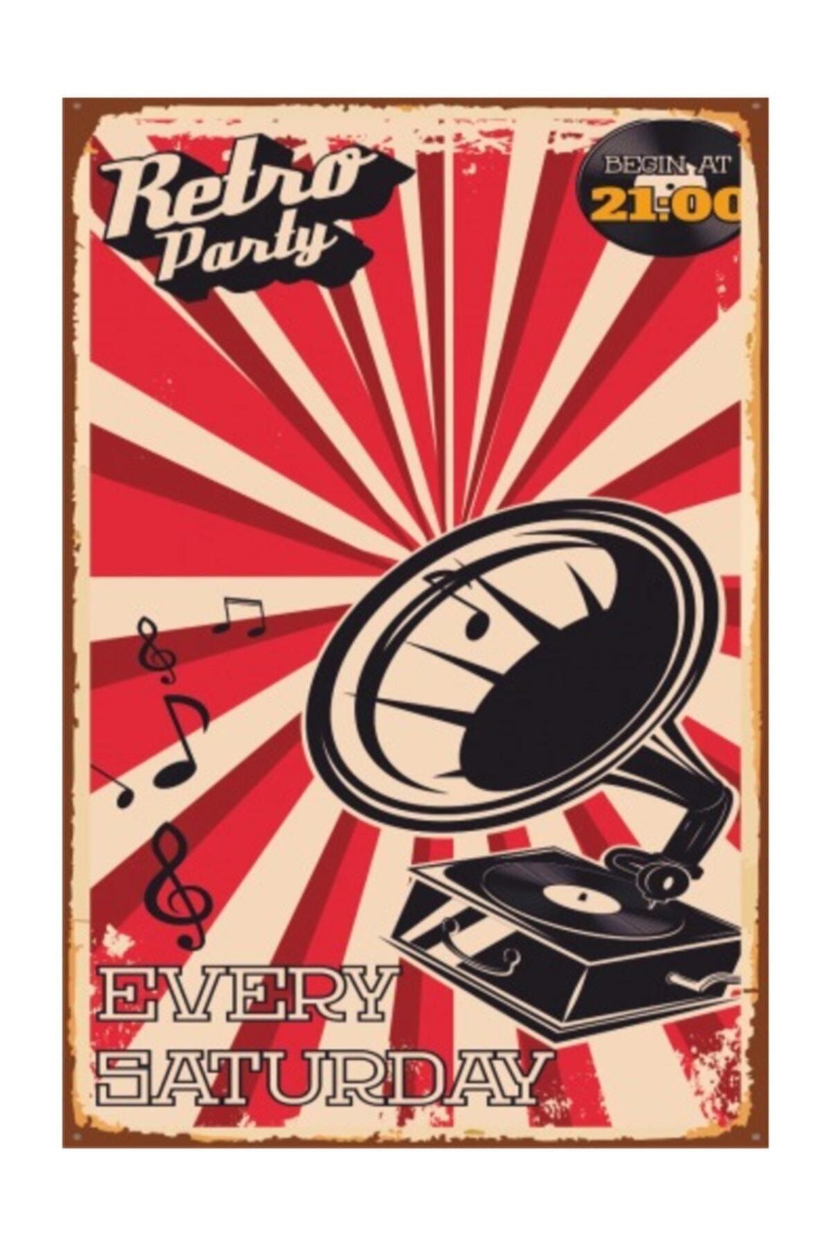 Hayat Poster Retro Parti Vintage Ahşap Poster