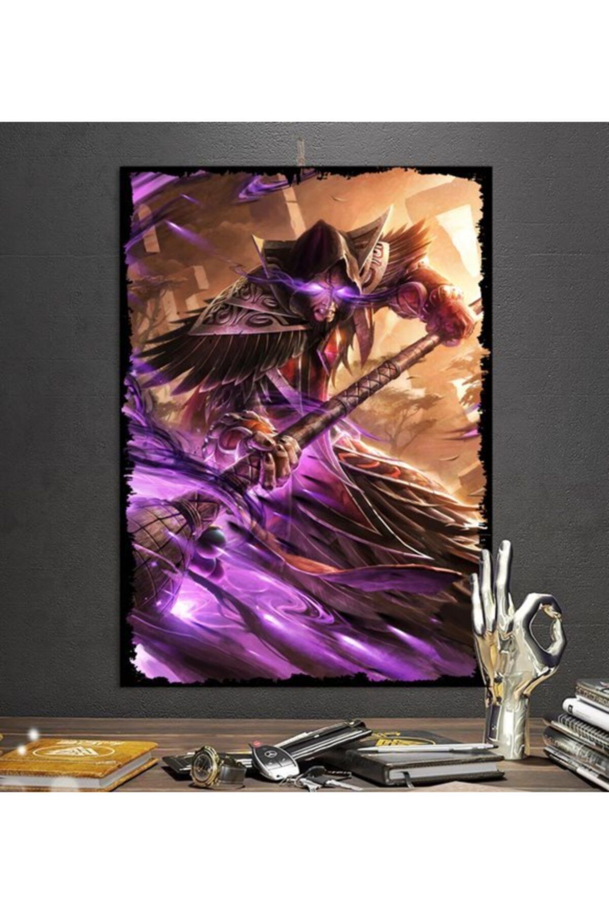 Tontilika Hearthstone Medivh Tasarım 21x30cm Hediyelik Dekoratif 8mm Ahşap Tablo