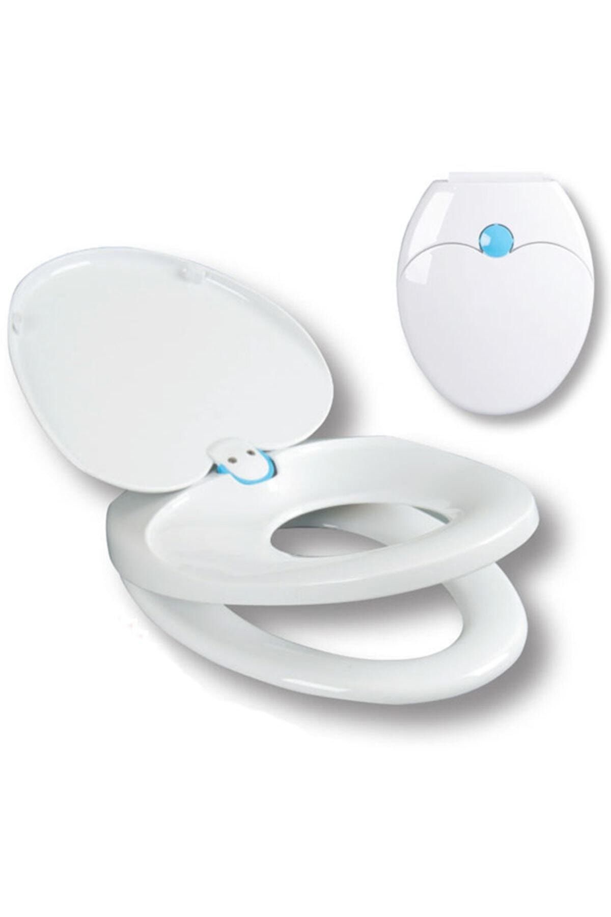 Genel Markalar Çelik Ayna Çocuk Adaptörlü Klozet Kapağı Çift Kullanımlı Tuvalet