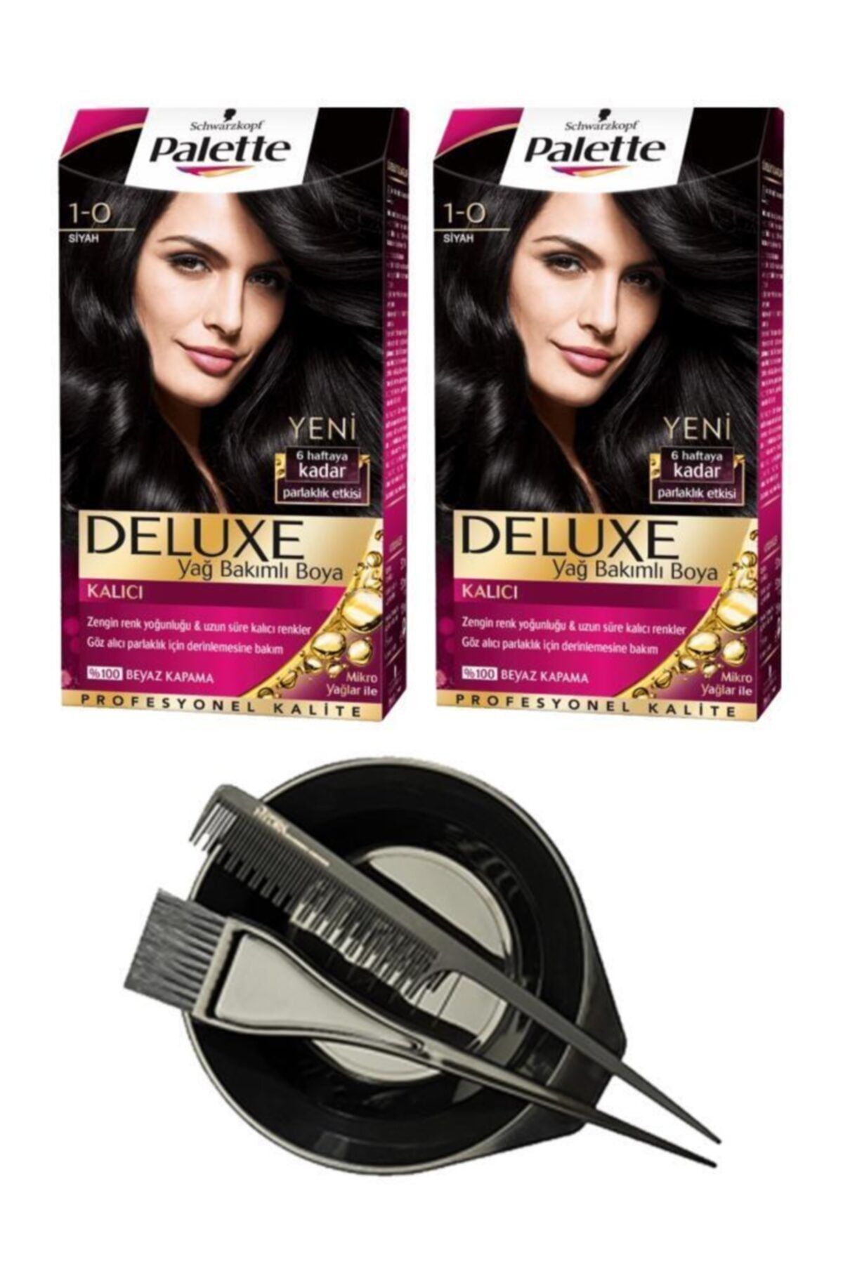 Palette Siyah  Deluxe Set Saç Boyası 1.0 X2+ Saç Boyama Seti