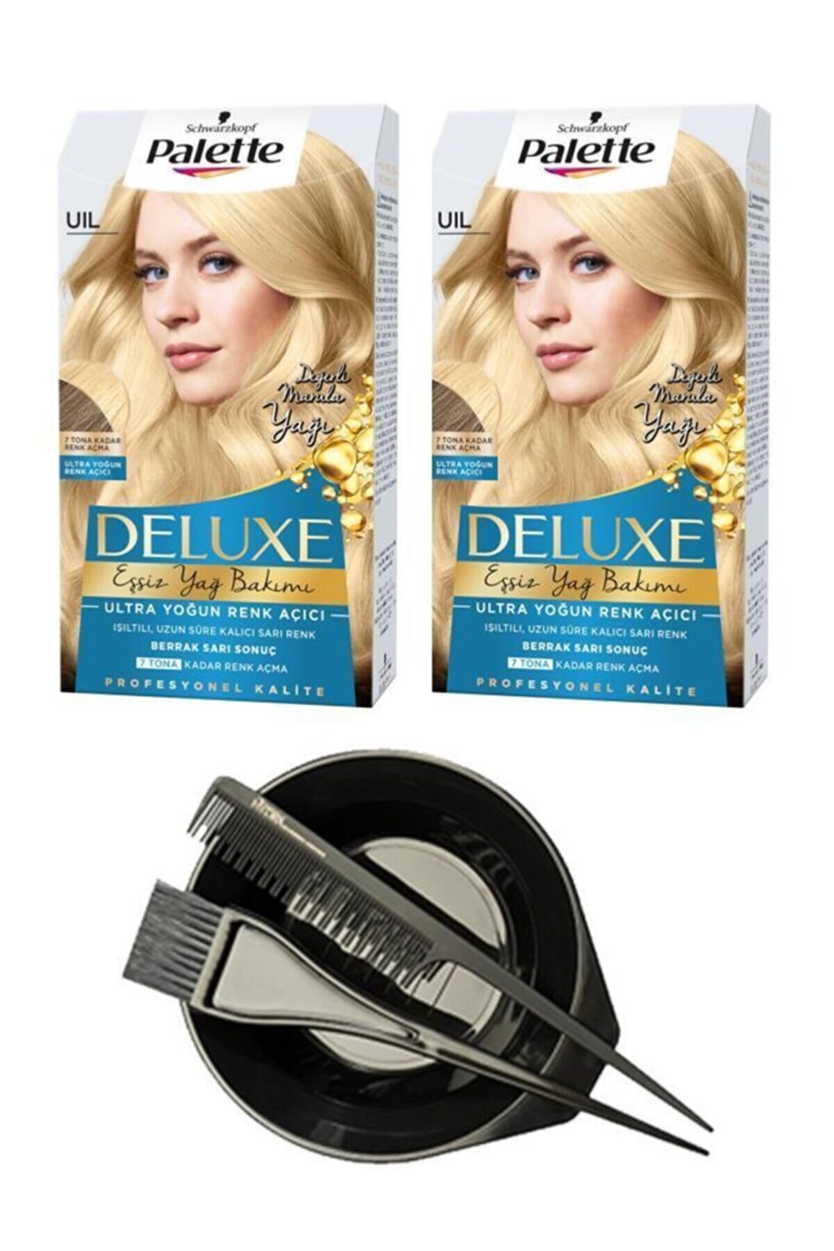 Palette Deluxe Uıl Ultra Yoğun Renk Açıcı X 2+ Saç Boyama Seti 38388243697543