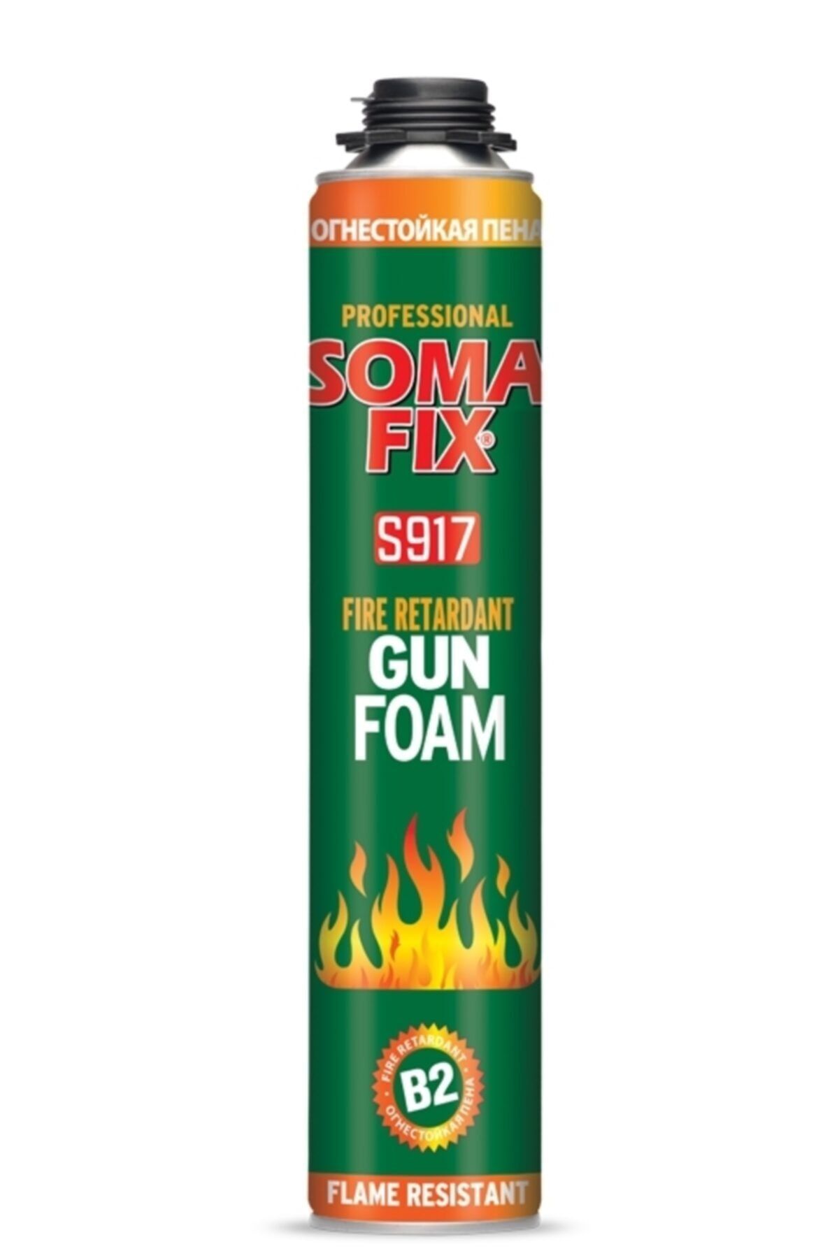 Somafix 750 ml Somafıx B2 Tabancalı Yangına Dayanıklı Poliüretan Köpük Çelik Kapı Pencere Pembe Köpük