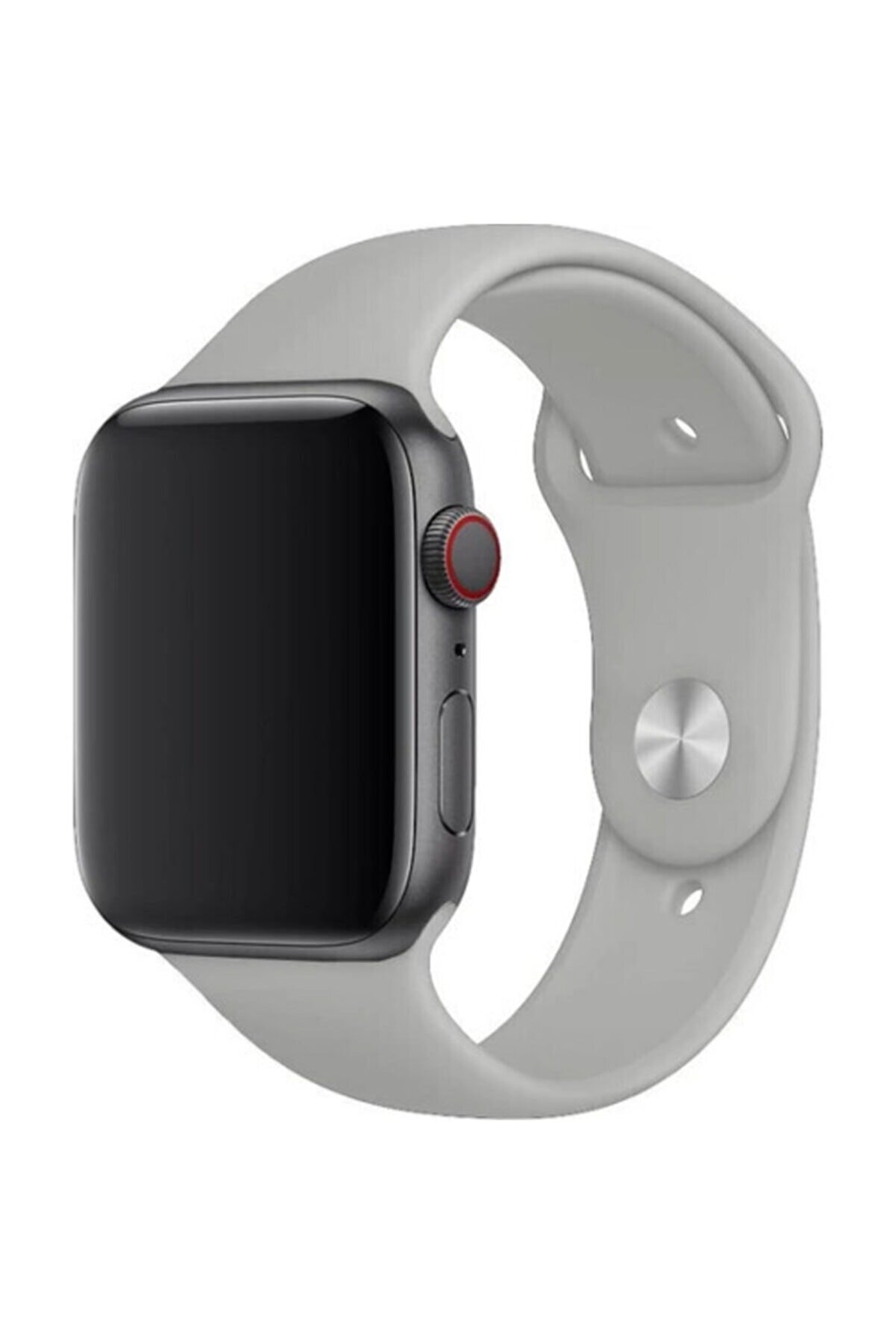 Bilişim Aksesuar Gri Apple Watch Spor Kordon Silikon Kayış 38 - 40 - 41 Mm S / M Beden