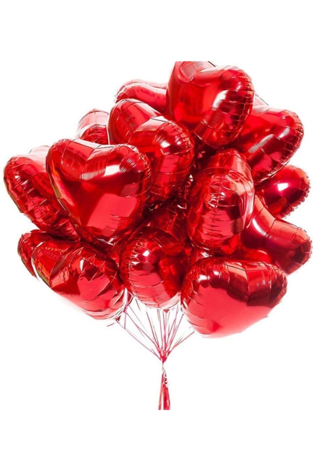BİDOLUMUTLULUK Kalp Folyo Balon 40 Cm 20 Adet Kalp Folyo Balon Seti Kalpli Balon Folyo 40 Cm