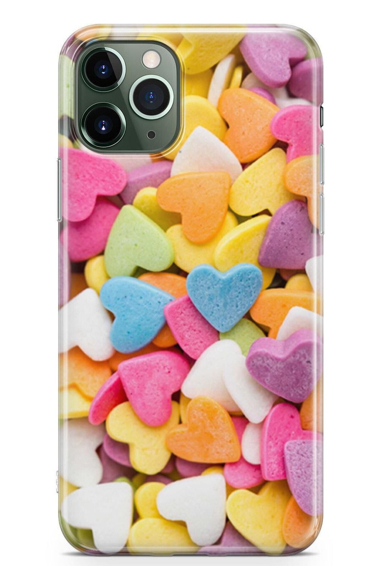 Zipax Huawei P40 Kılıf Şeker Kalpler Desenli Baskılı Silikon Kilif - Mel-109580