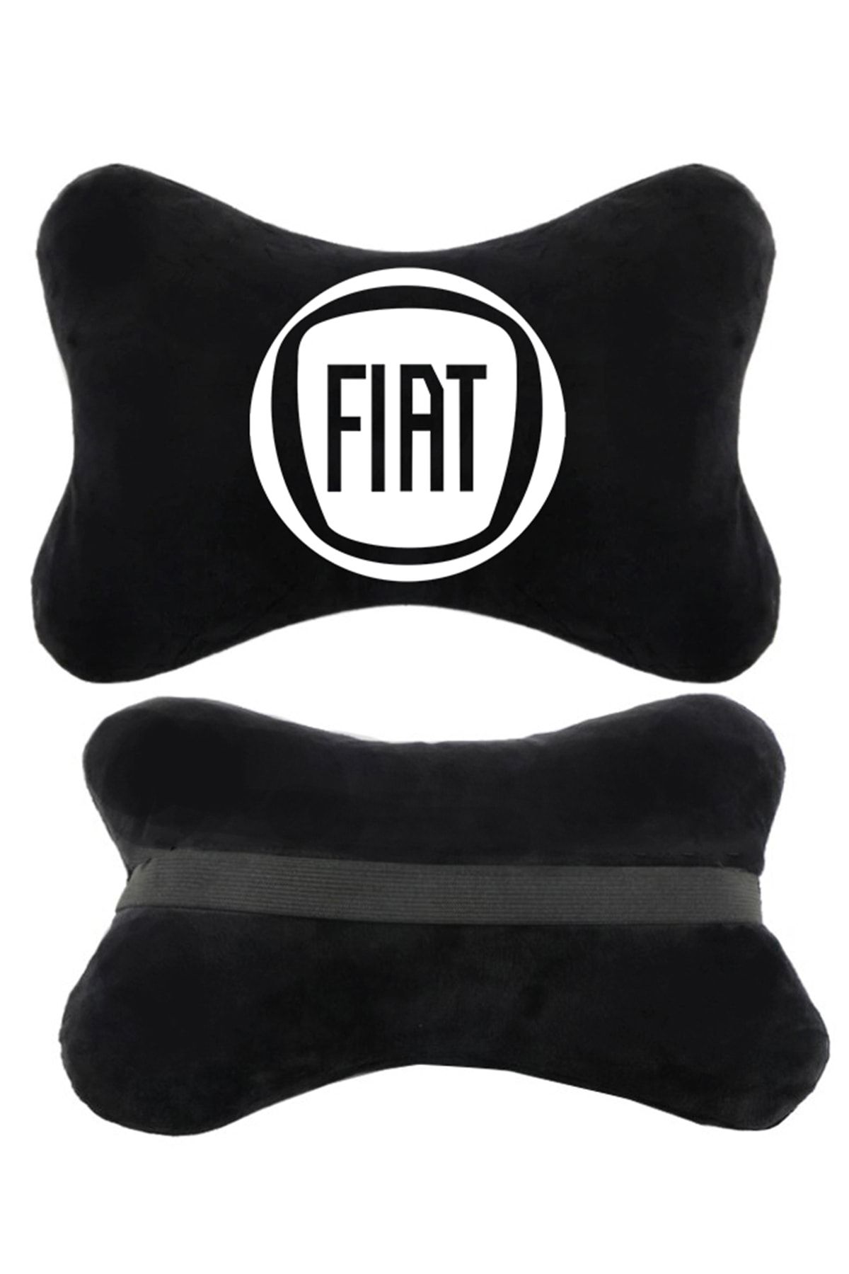 1araba1ev Fiat Logolu Siyah Ortopedik Oto Boyun Yastığı |koltuk Yastığı |boyun Yastığı|papyon Yastık |2 Adet