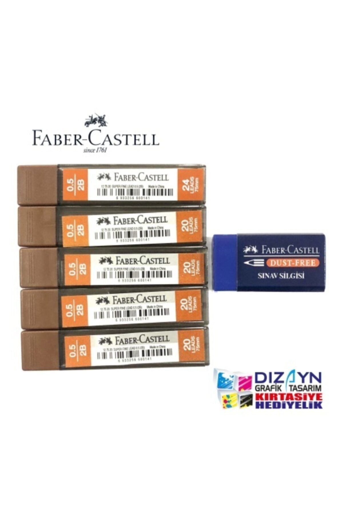 Faber Castell 5 Min Ve 1 Silgi Set 2b 0,5