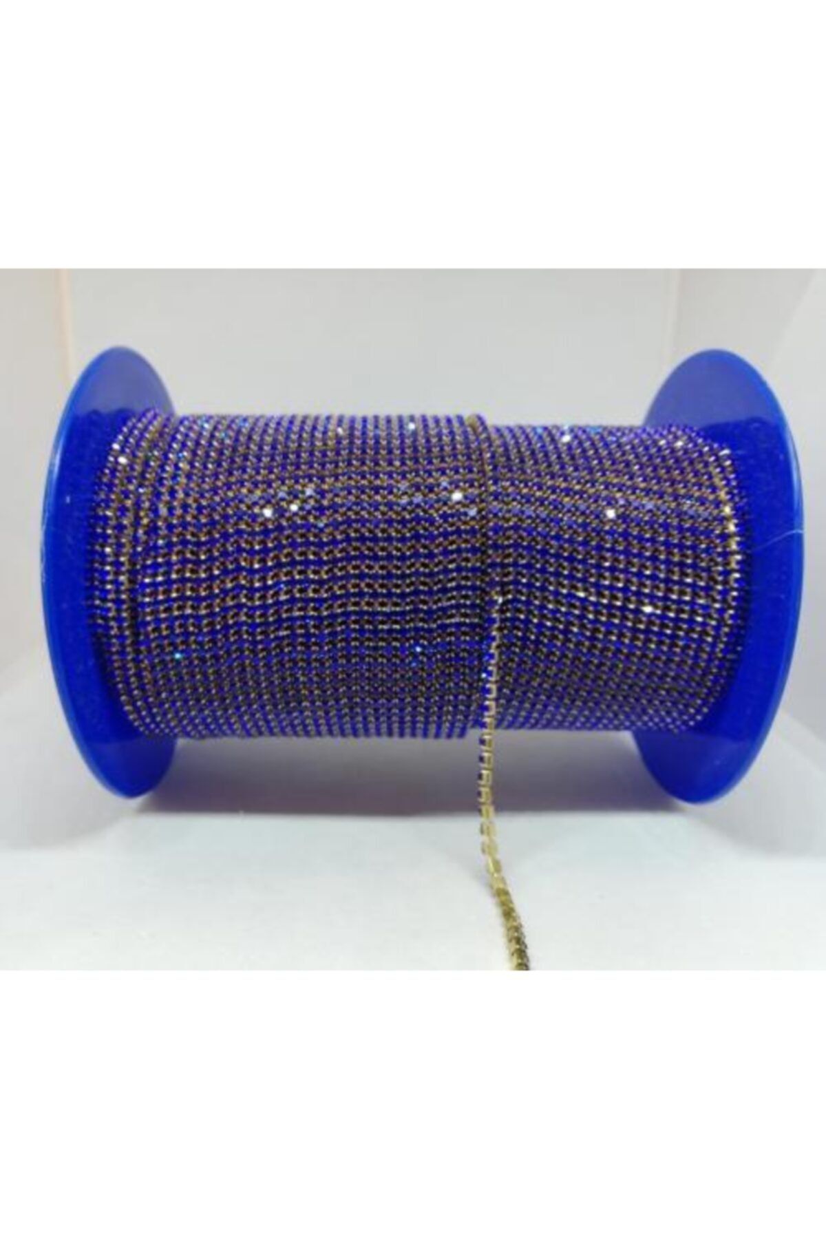 yiğit aksesuar Ss8(2mm) Kristal Sık Şerit Saks Mavisi(5 Metre)