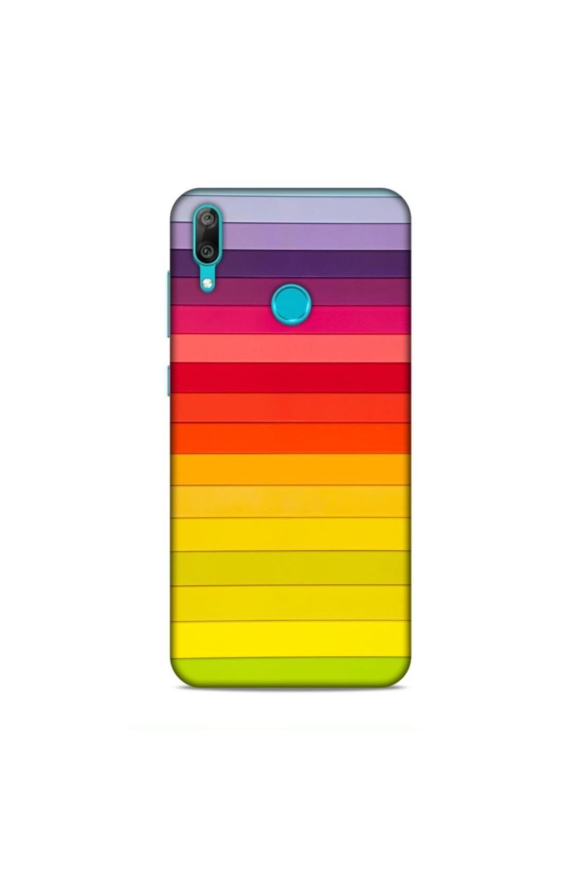 Pickcase Huawei Y7 Prime 2019 Kılıf Sarı Desenli Arka Kapak Renk Tonları
