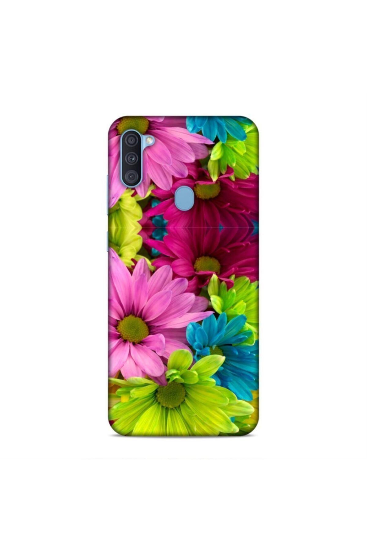 Pickcase Samsung Galaxy A11 Renkli Çiçekler  Desenli Arka Kapak