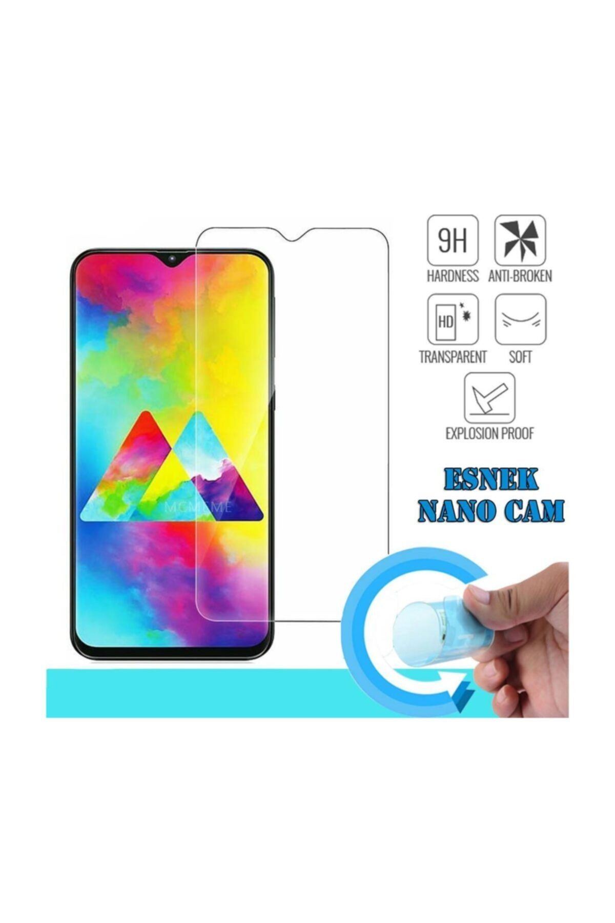 Kılıfist Samsung Galaxy M30 Nano Kırılmaz Cam Ekran Koruyucu Plastik Ve Cam Karışımı