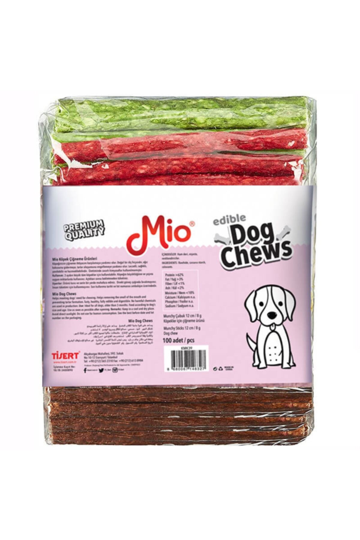 Mio Munchy Köpek Çiğneme Kemiği 12 Cm 100 'lü Paket