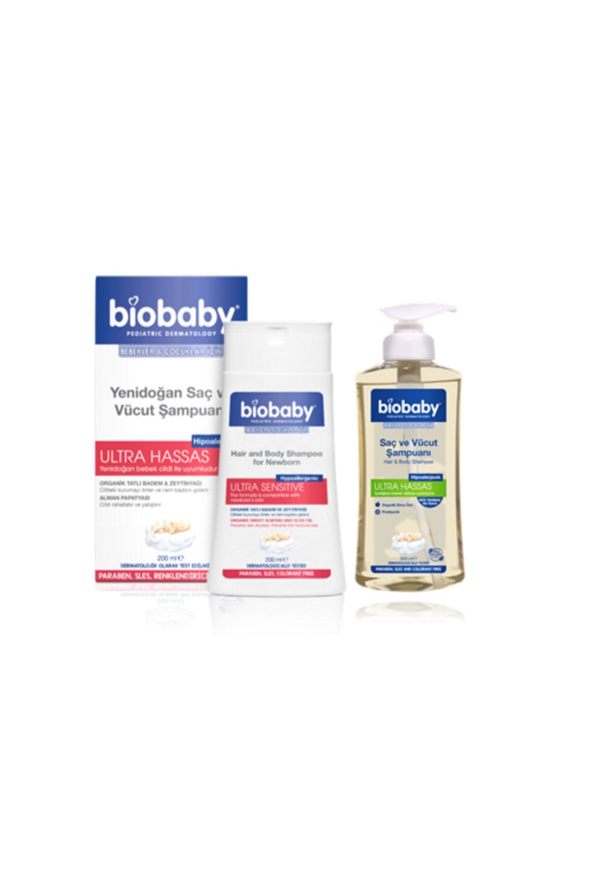 Biobaby Yenidoğan Saç Ve Vücut Şampuanı 200 ml+ Bıobaby Saç Ve Vücut Şampuanı-500 ml Set
