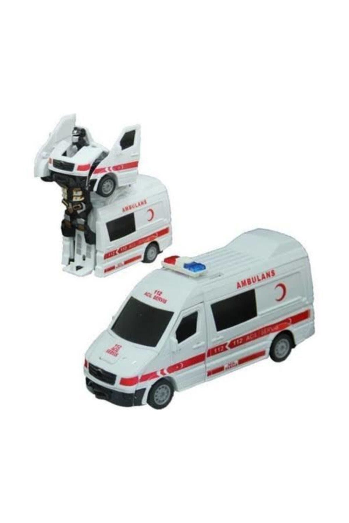 CAN Işıklı Sesli Robota Dönüşen Ambulans Itfaiye Polis