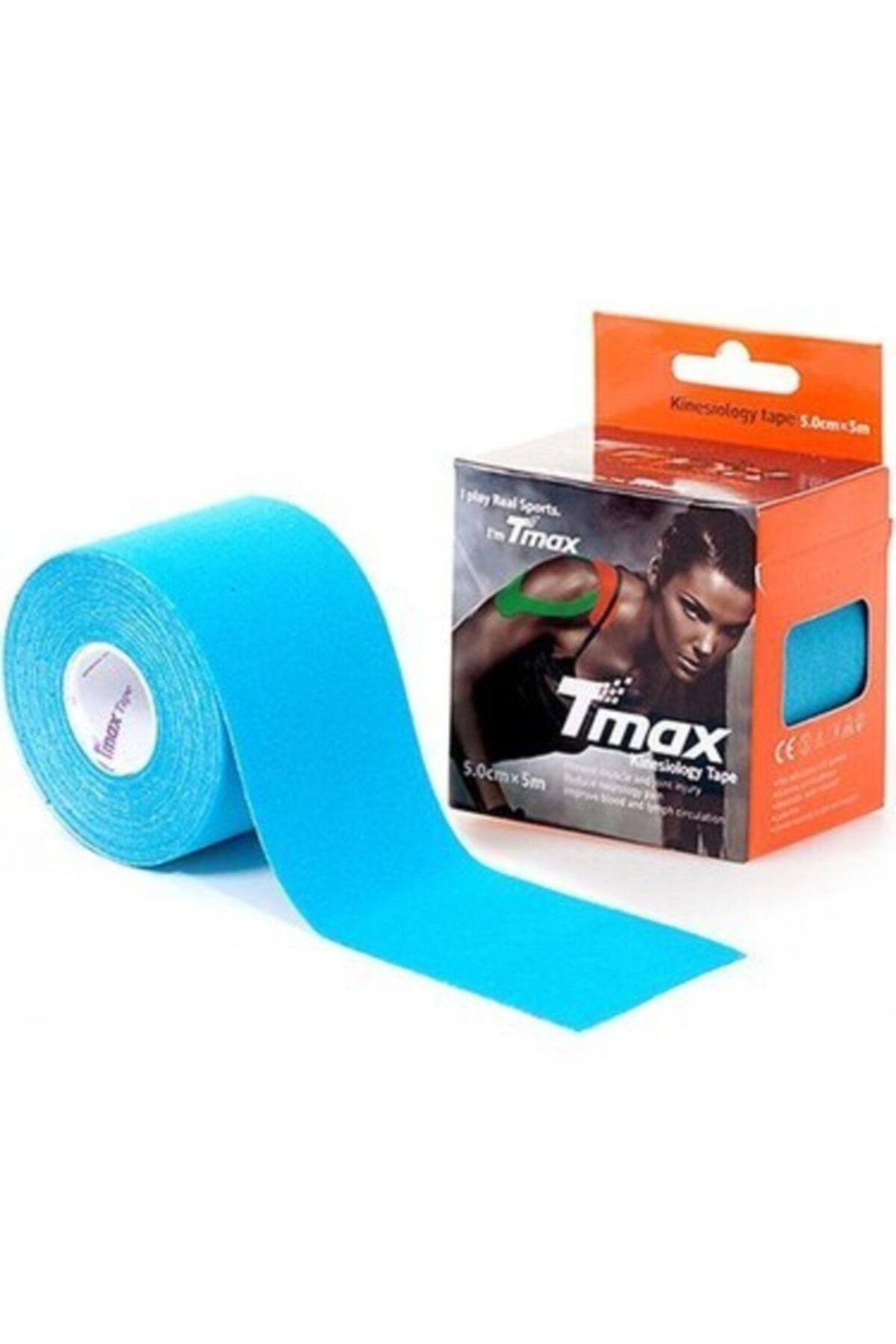 TMAX Kinesio Tape Ağrı Bandı 5 Cm X 5 Metre Mavi Renk