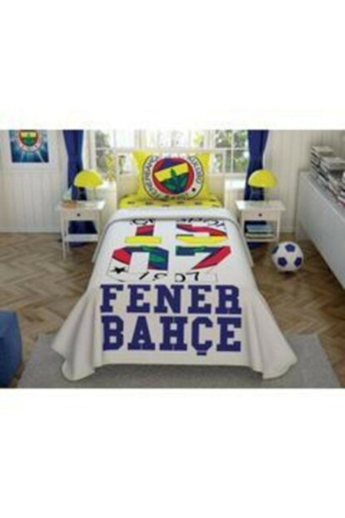 Fenerbahçe Fenerbahçe Şanlı Logo Tek Kişilik Pike Takımı