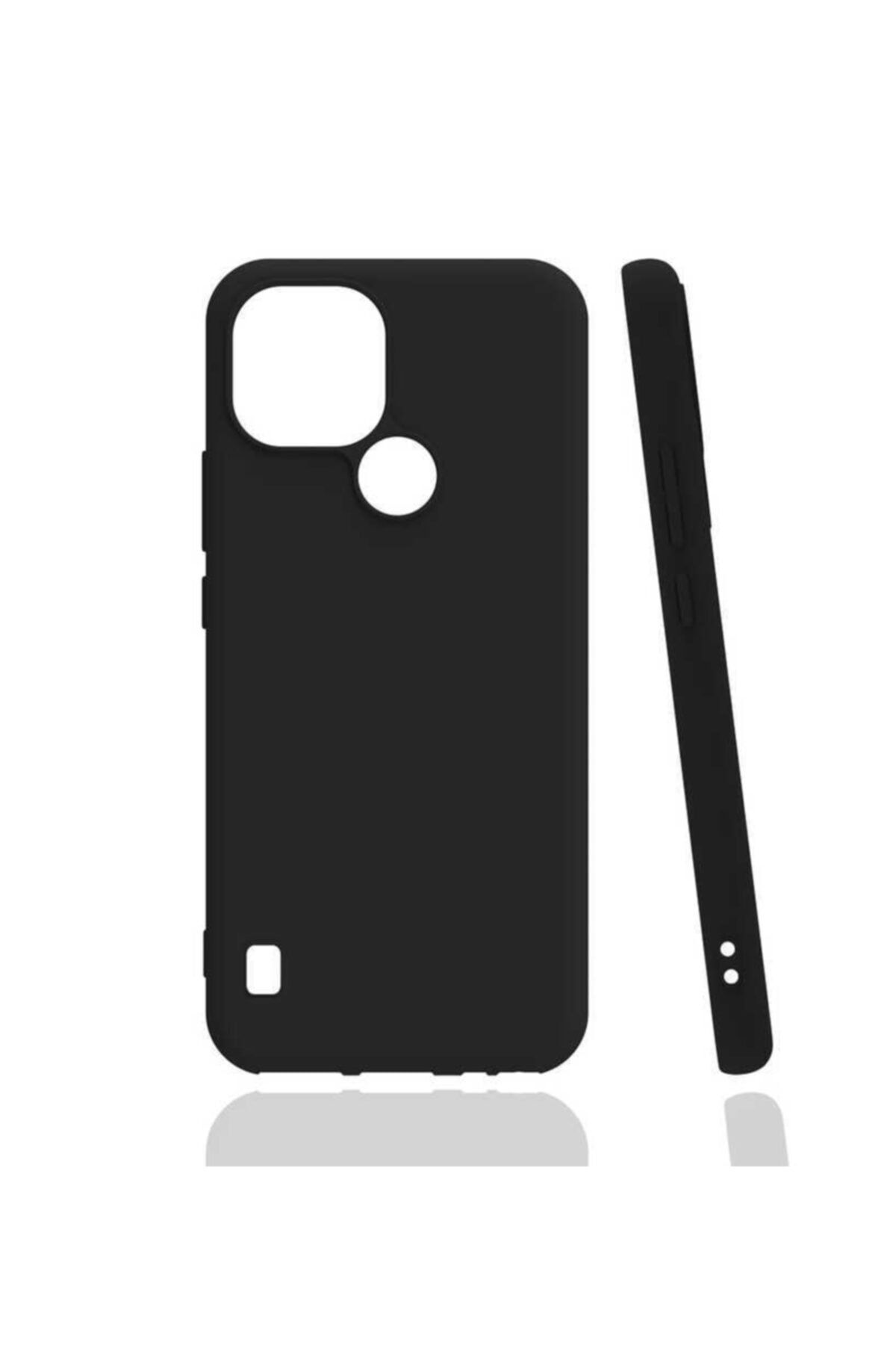 Nezih Case Oppo Realme C21 Uyumlu Soft Tasarım Mükemmel Kalıp Yumuşak Esnek Silikon Kılıf Siyah