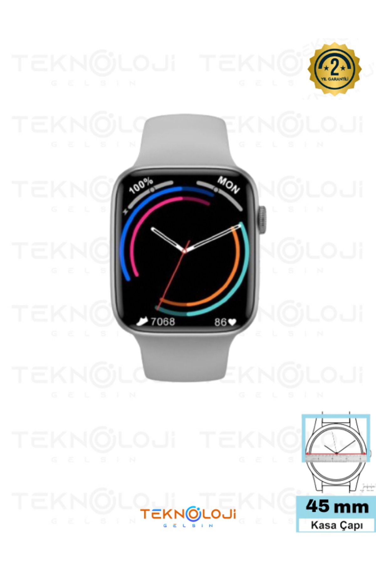 Teknoloji Gelsin Watch 7 Pro Akıllı Saat Konuşma Özellikli Çift Tuşu Aktif Wireless Şarj Özellikli Smartwatch