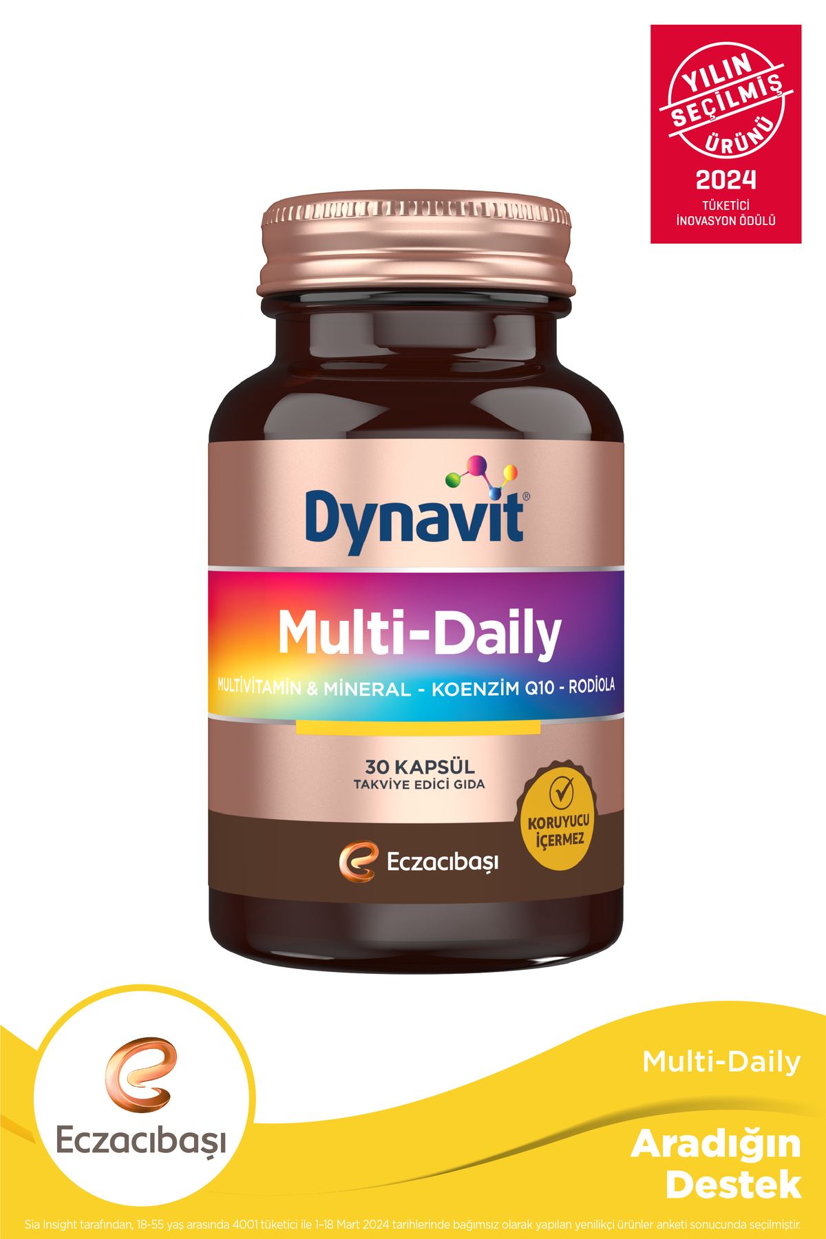 Dynavit Multi-daily Multivitamin&Mineral-Koenzim Q10-Rodiola 30 Kapsül