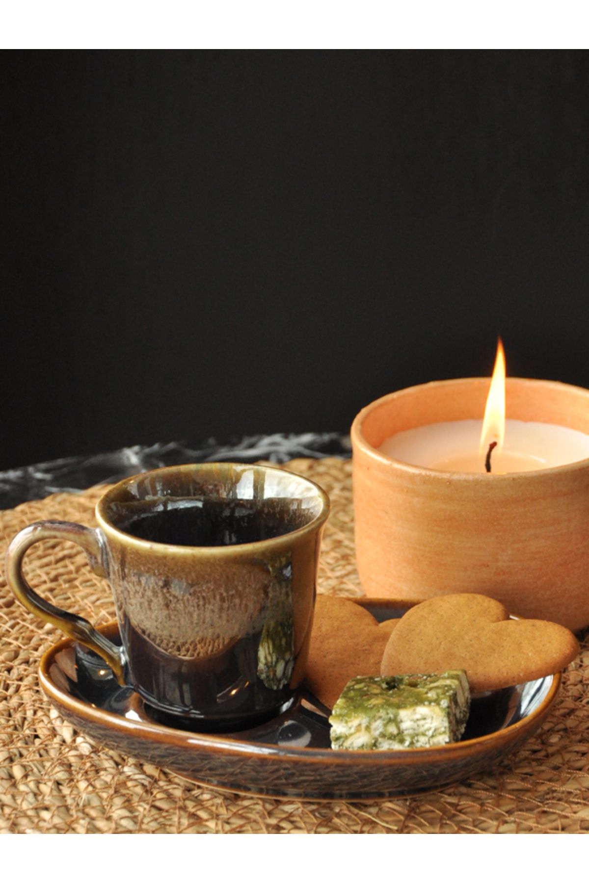 M'art Home Artistik Sırlı Tekli Kahve Fincanı