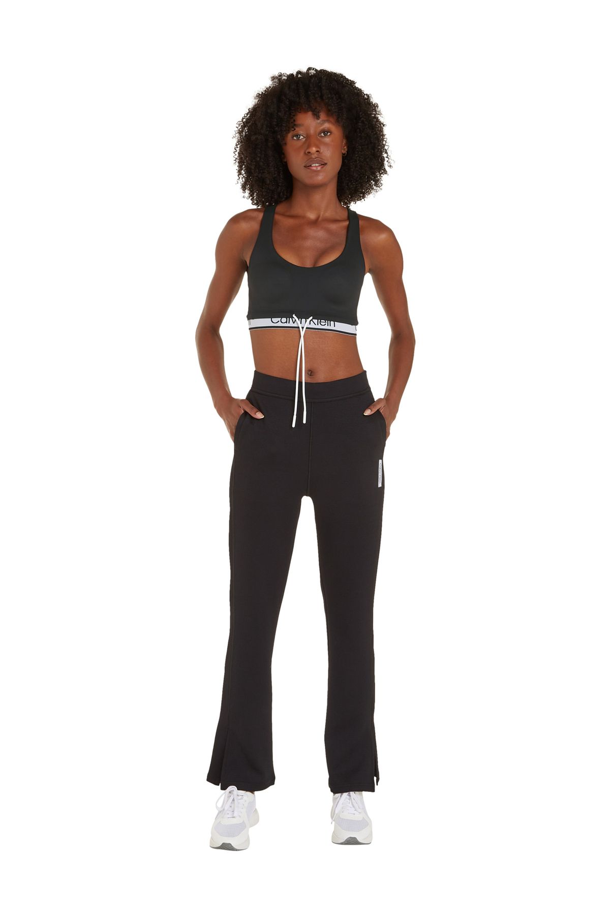 Calvin Klein Siyah Kadın Lastikli Bel Standart Fit Eşofman Altı 00GWS4P643BAE-PW  - Knit Pant