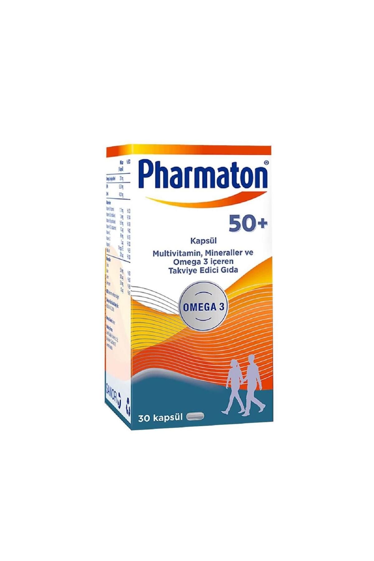 Pharmaton 50 Plus 30 Kapsül - Omega 3 Multivitamin Ve Mineraller
