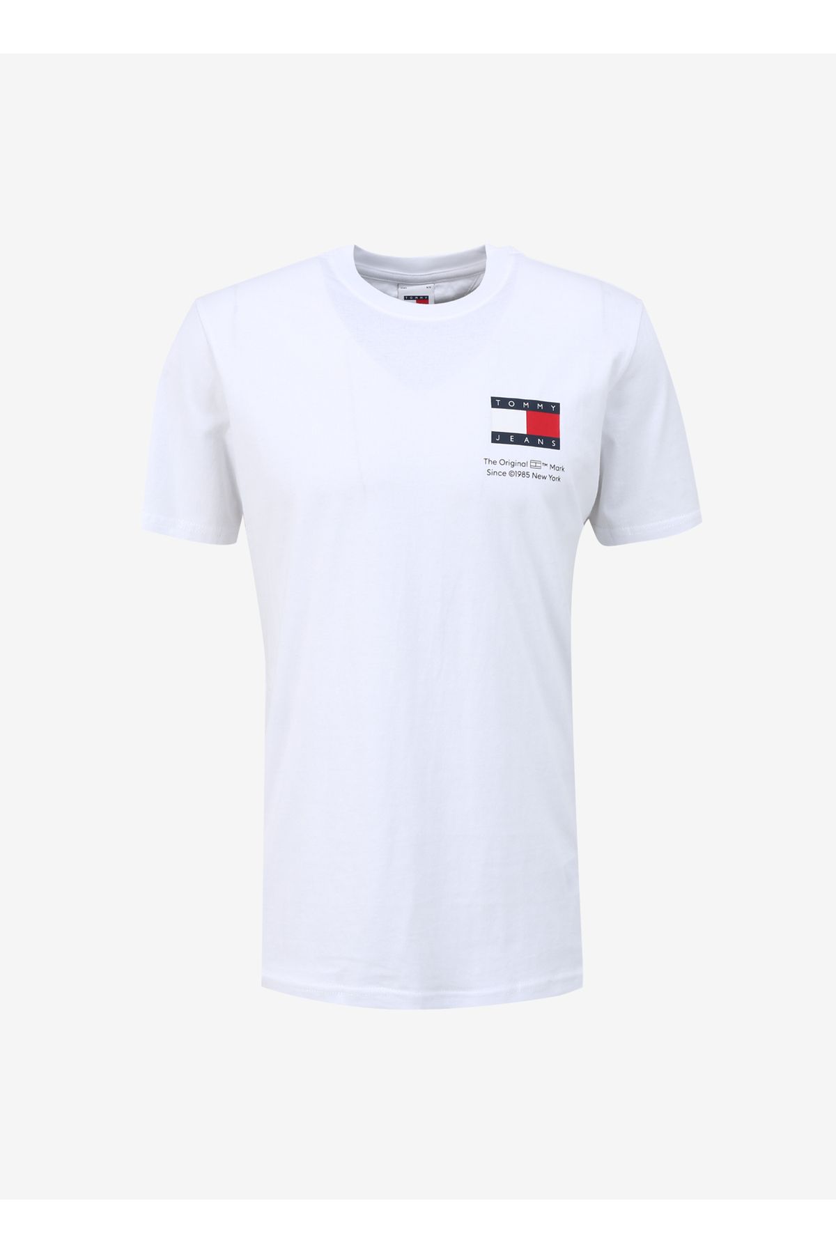 Tommy Jeans Düz Beyaz Erkek T-Shirt DM0DM18263YBR