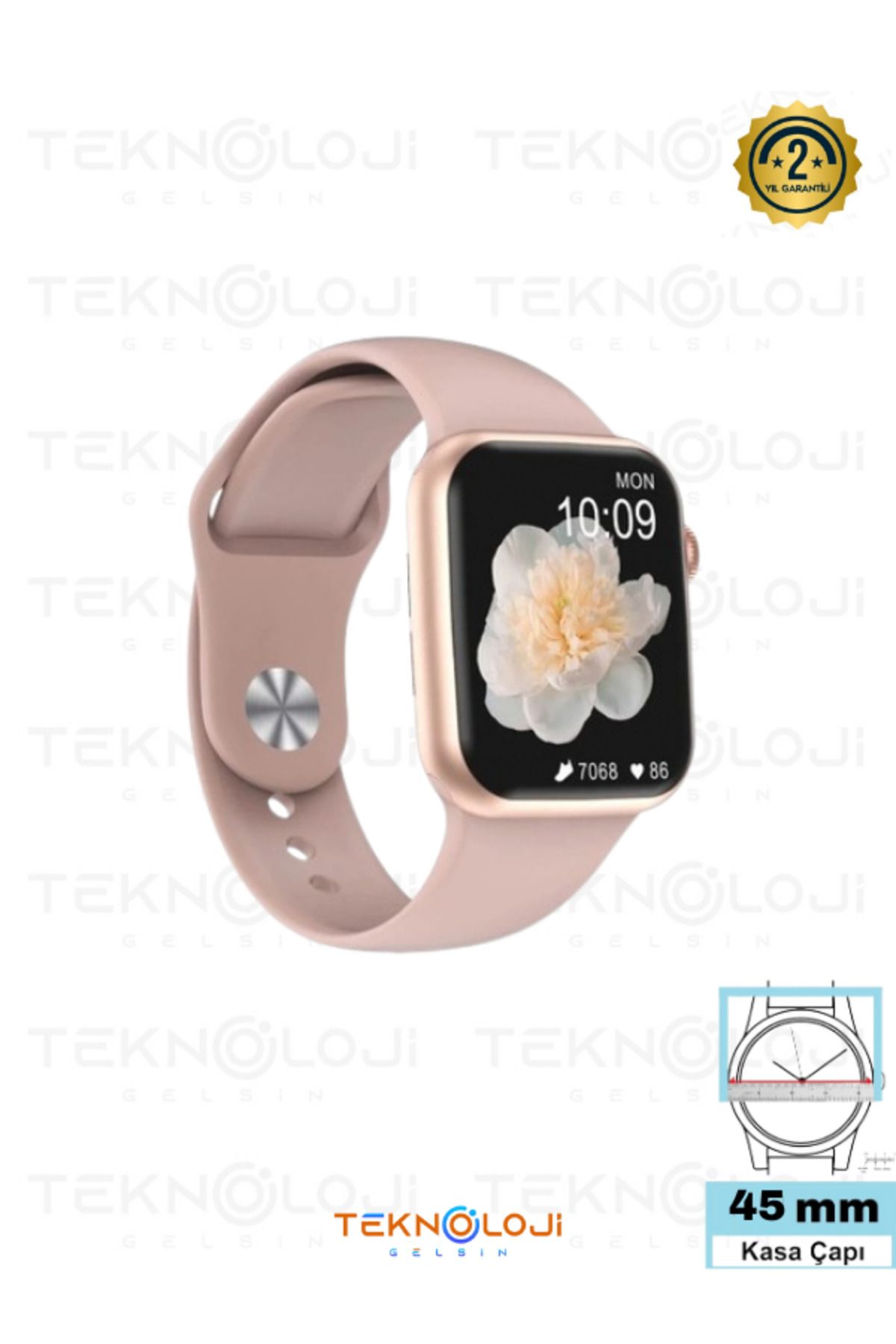 Teknoloji Gelsin Watch 7 Pro Akıllı Saat Konuşma Özellikli Çift Tuşu Aktif Wireless Şarj Smartwatch