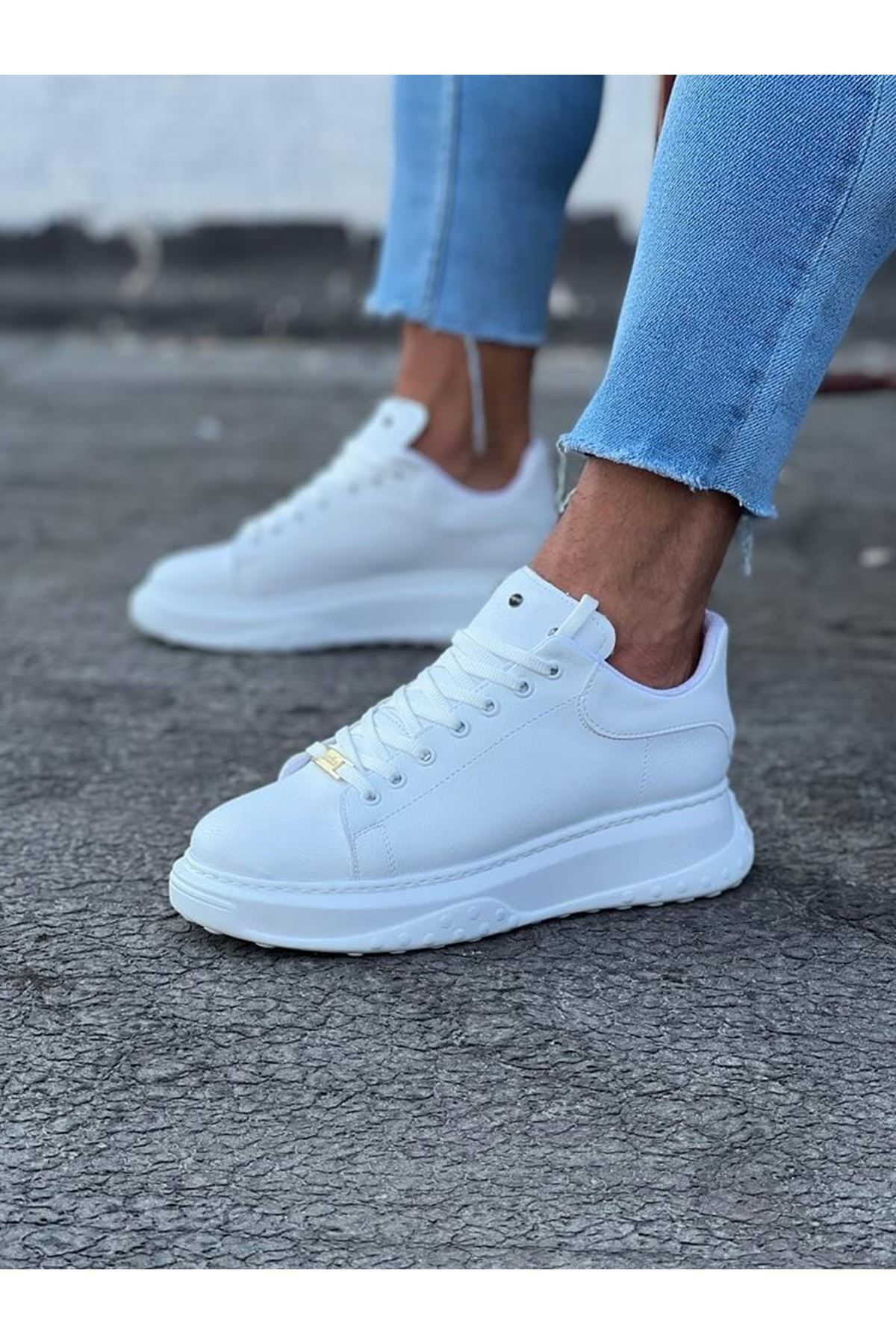 Hera Giyim Wg501 Beyaz Erkek Yüksek Taban Ayakkabı