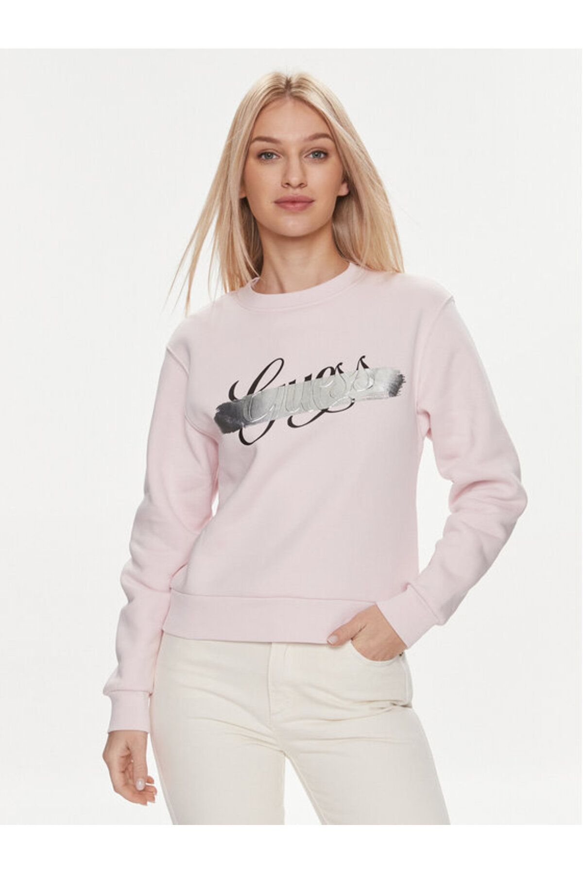 Guess Cn Logo Kadın Sweatshirt