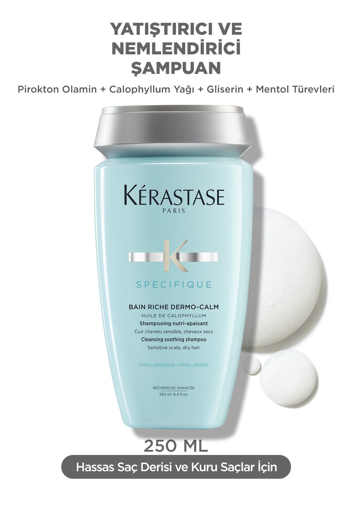 Kerastase Specifique Bain Dermocalm Riche Kuru Saç Derisi Için Hassasiyet Karşıtı Şampuan 250 ml