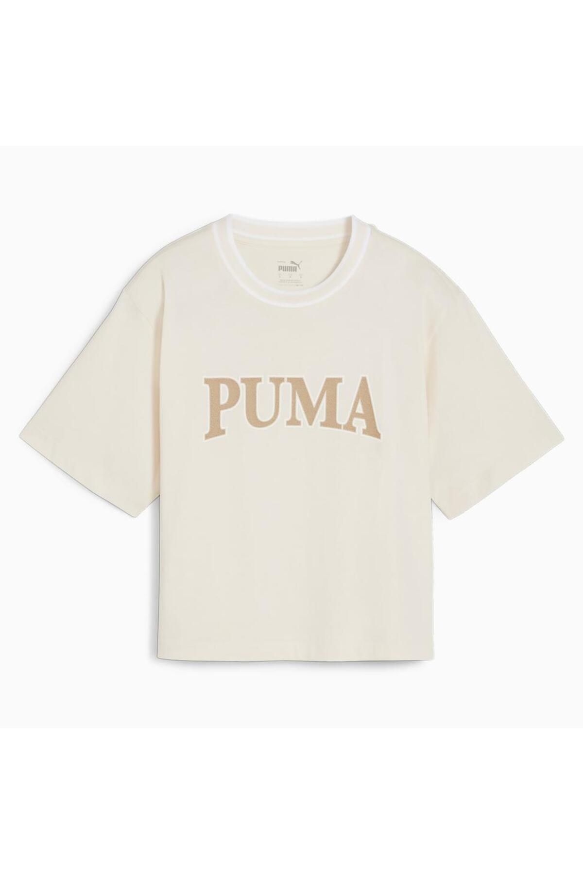 Puma PUMA SQUAD Graphic Tee Bej Kadın Tshirt