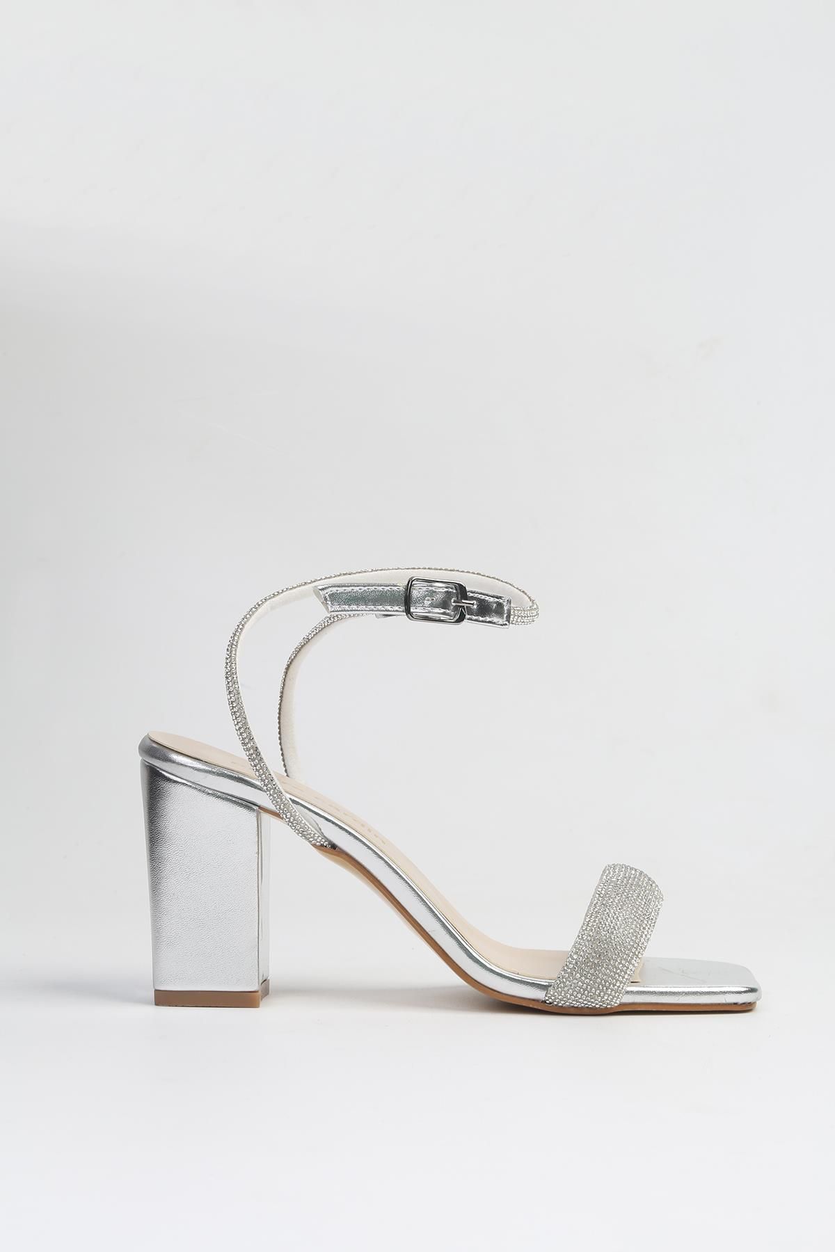 Pierre Cardin ® | PC-53056- 3959 Gümüş-Kadın Topuklu Ayakkabı